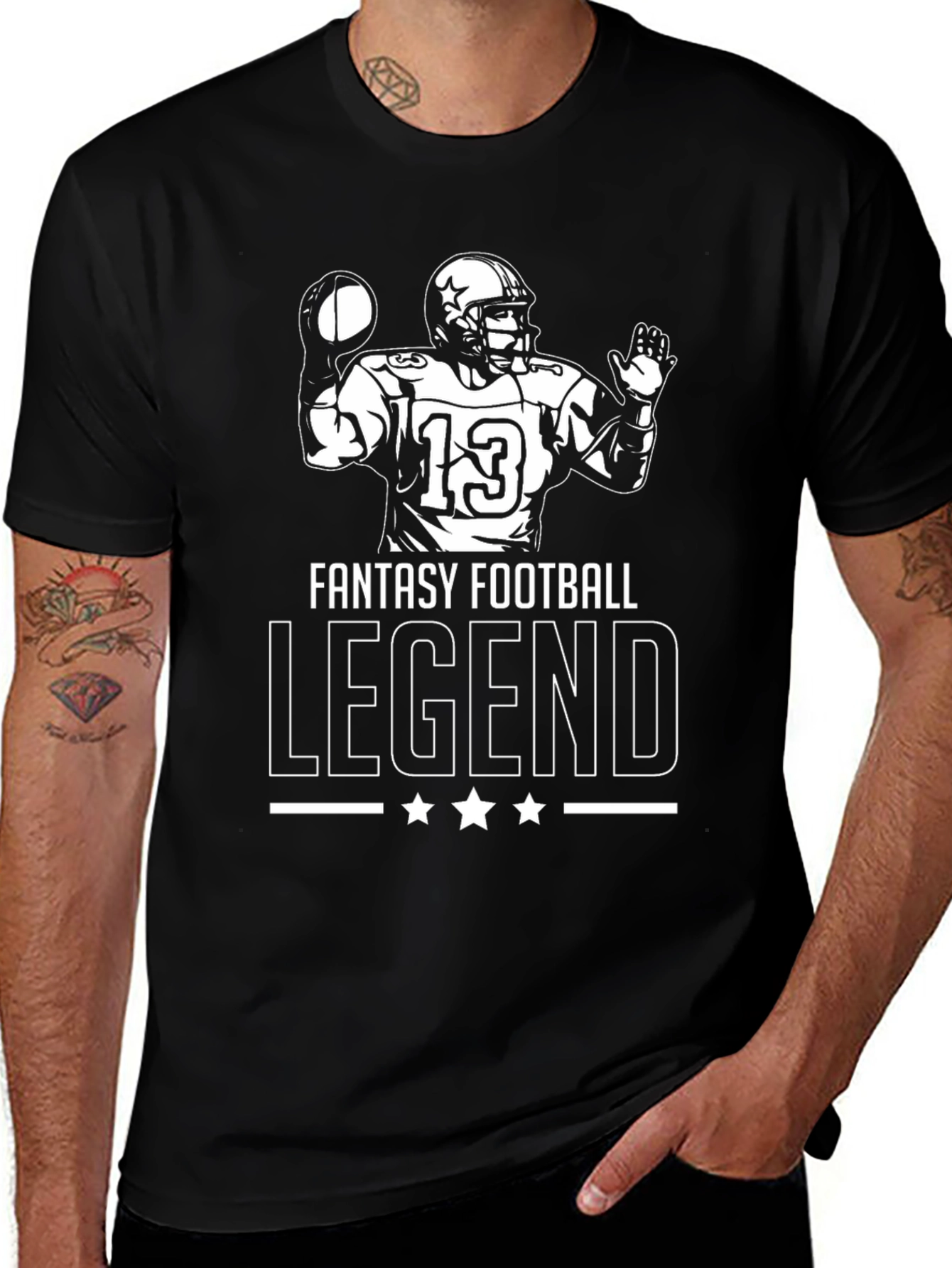 Fantasy Football Legend T-Shirt - Black Cotton Tee