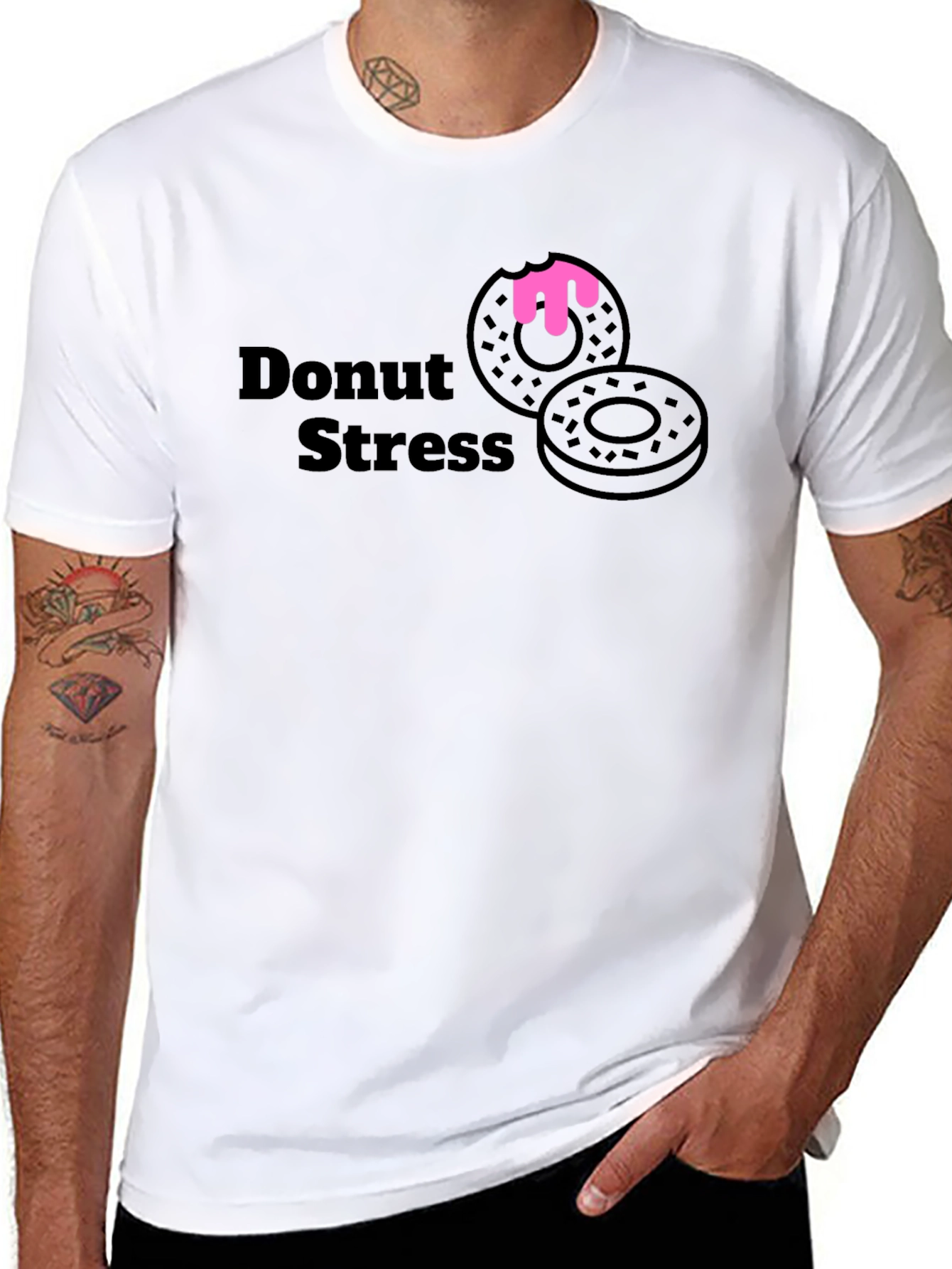 Donut Stress T-Shirt - Casual Graphic Tee