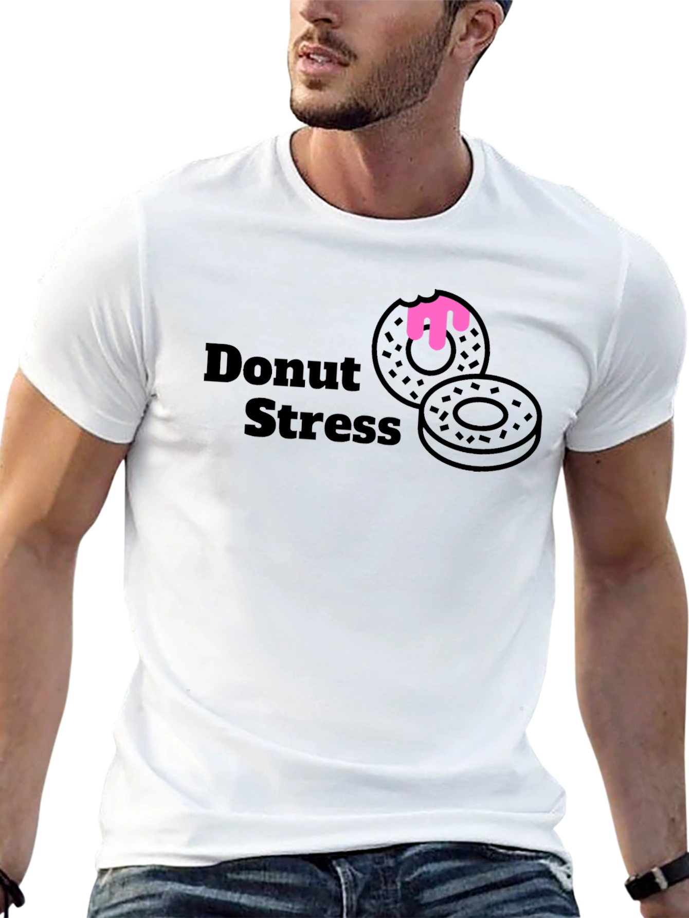 Donut Stress T-Shirt - Casual Graphic Tee