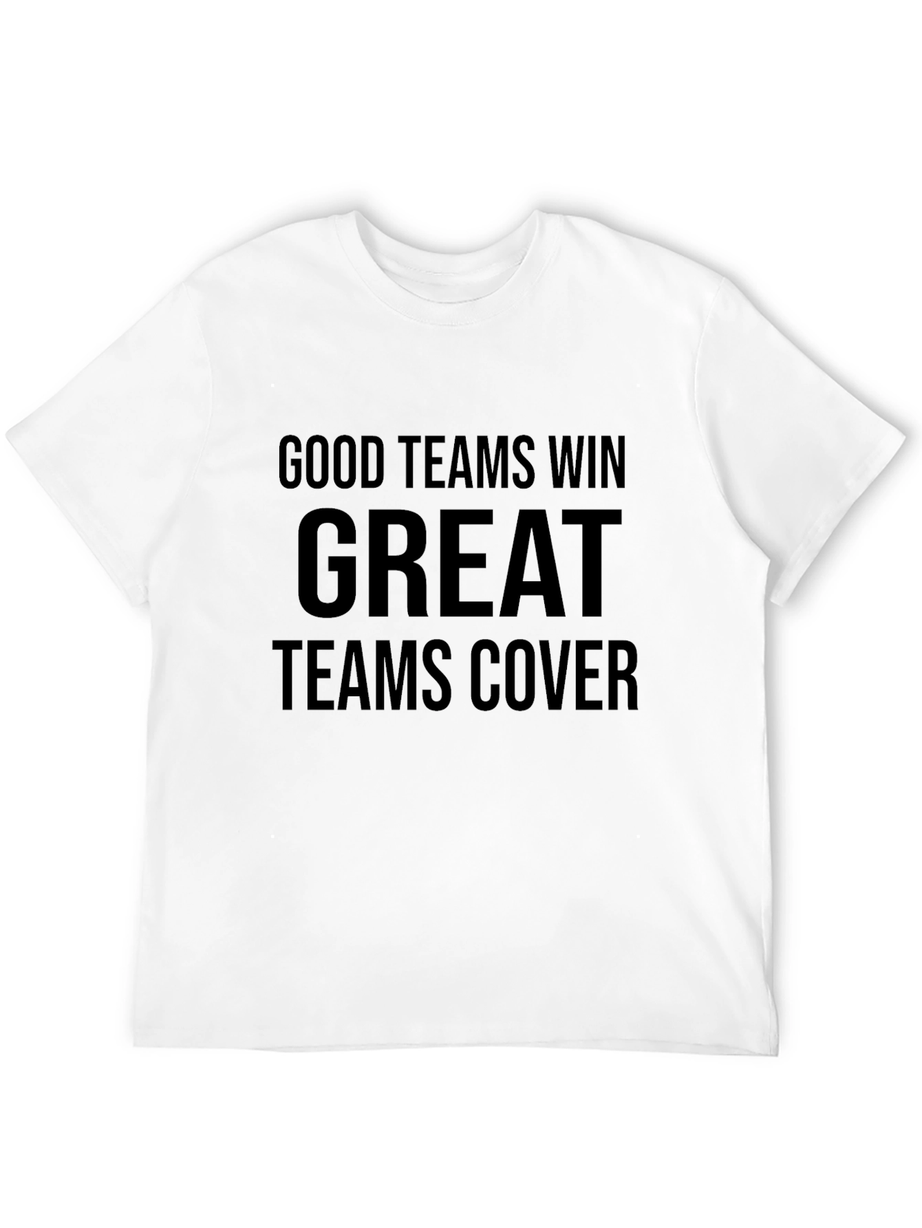 Good Teams Win Great Teams Cover Black Graphic T-Shirt