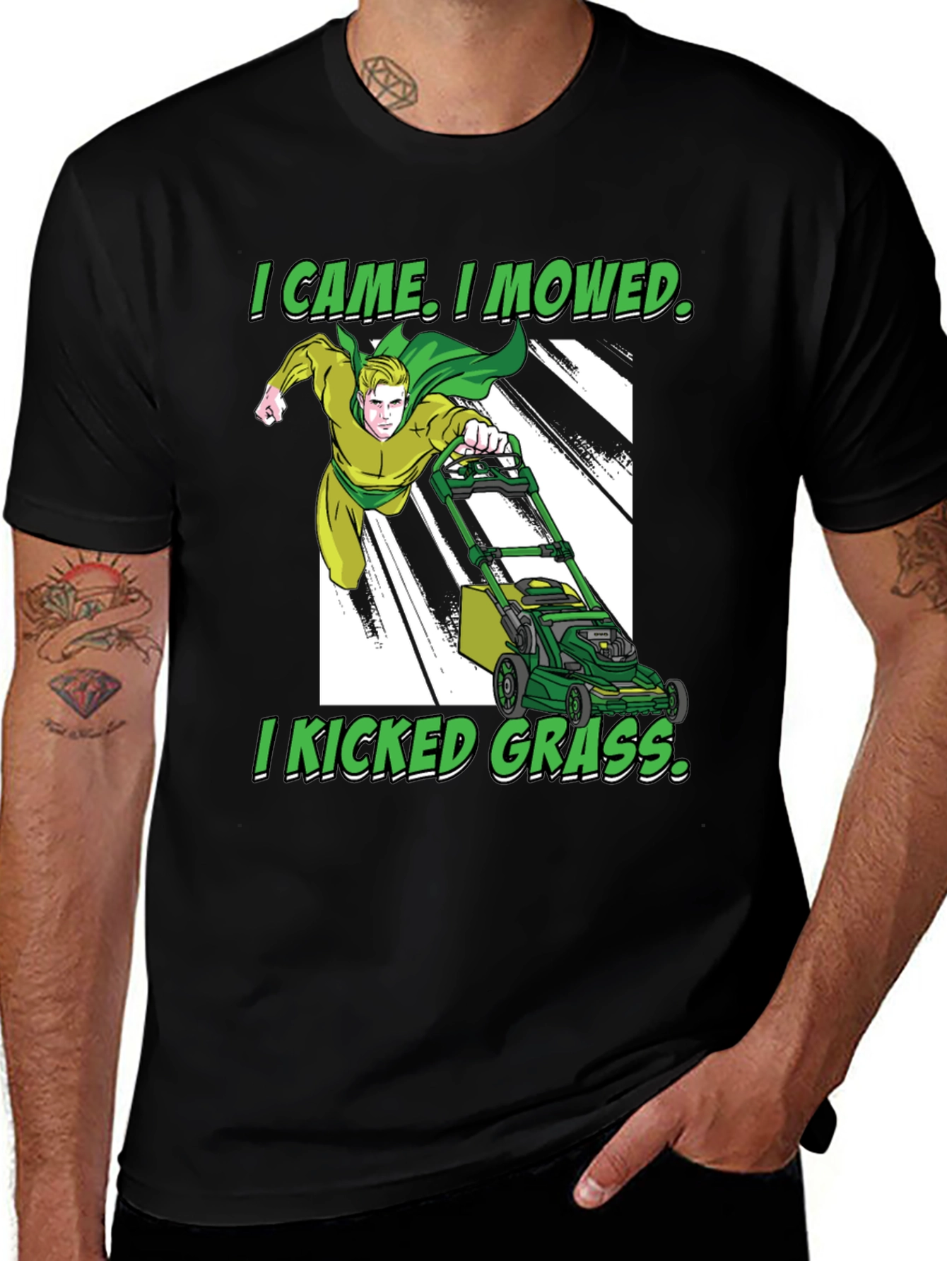 I Came I Mowed T-Shirt Lawn Care Humor