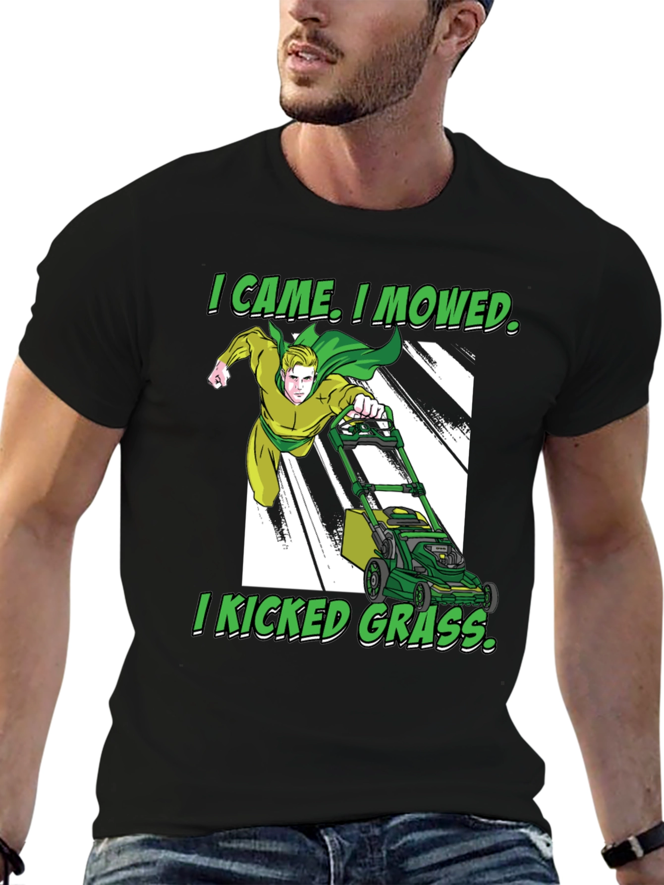 I Came I Mowed T-Shirt Lawn Care Humor