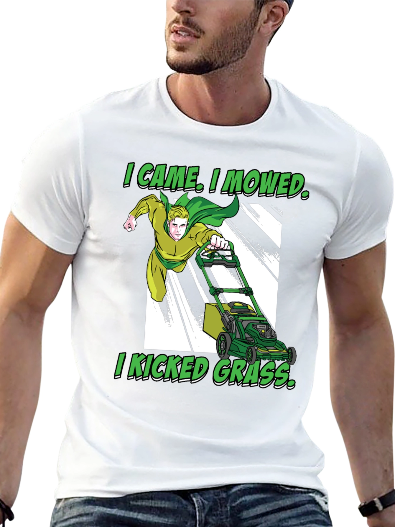 I Came I Mowed T-Shirt Lawn Care Humor