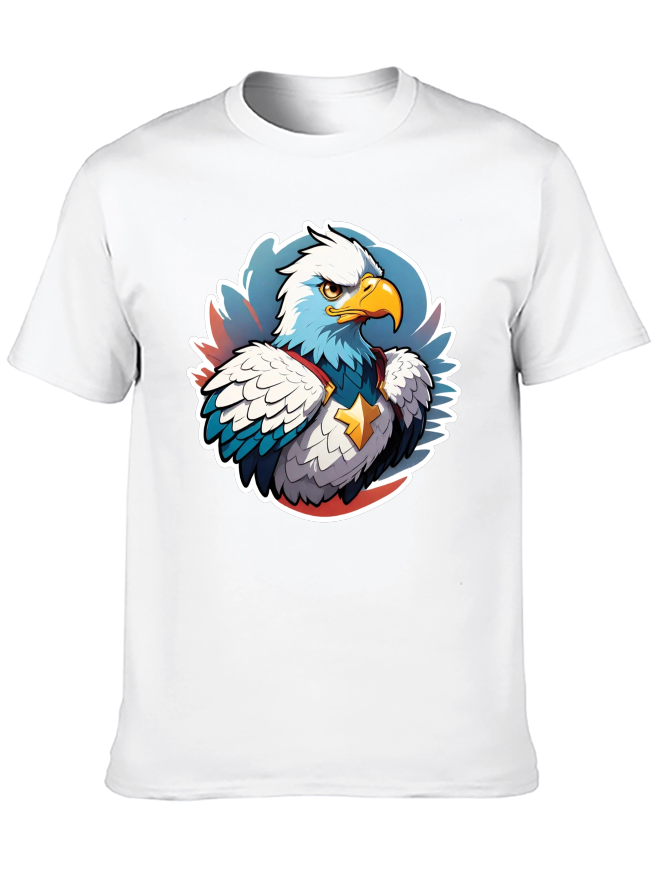 Patriotic Eagle Graphic Tee - Black