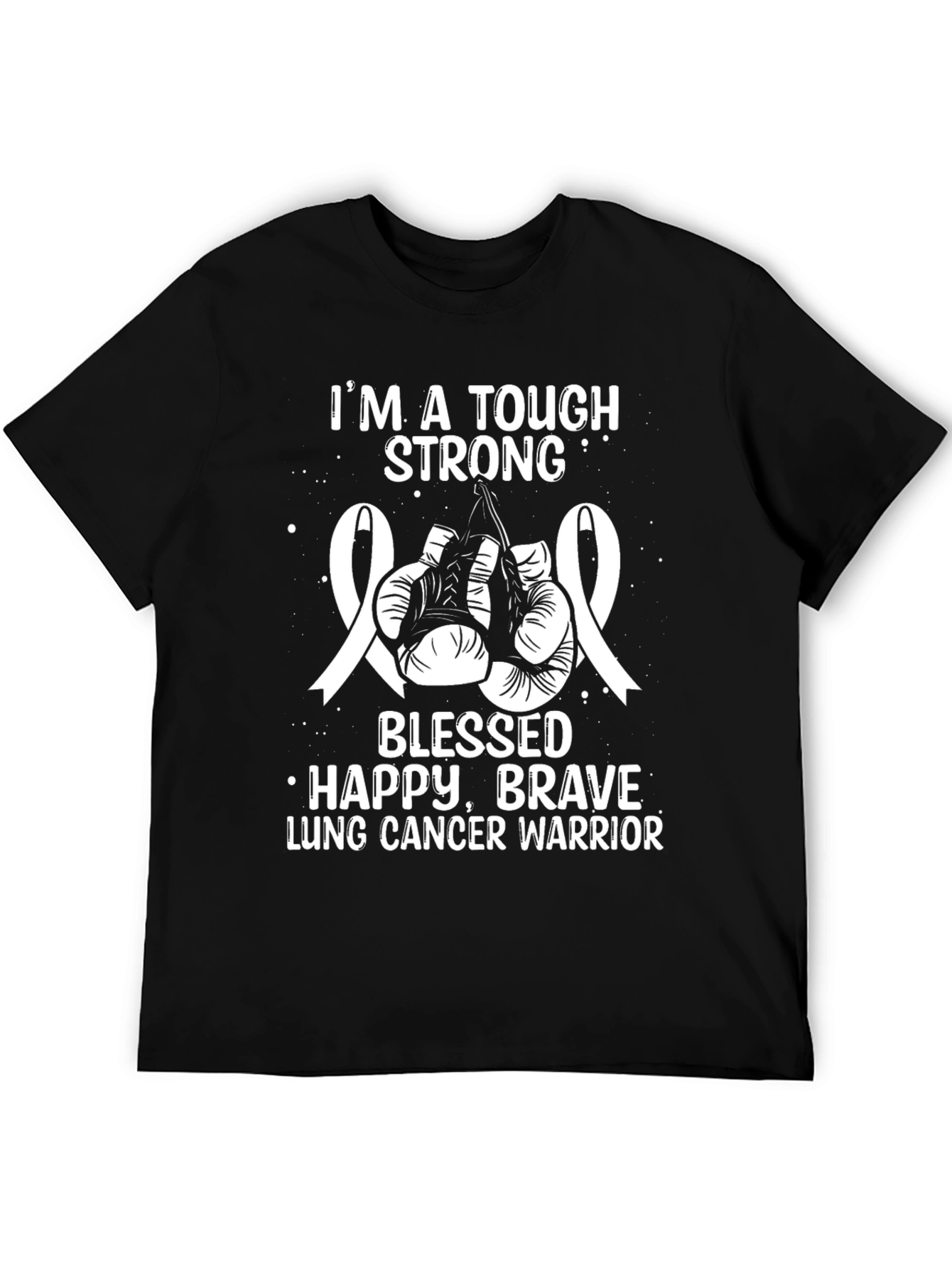 Tough Strong Lung Cancer Warrior Boxing Glove T-Shirt