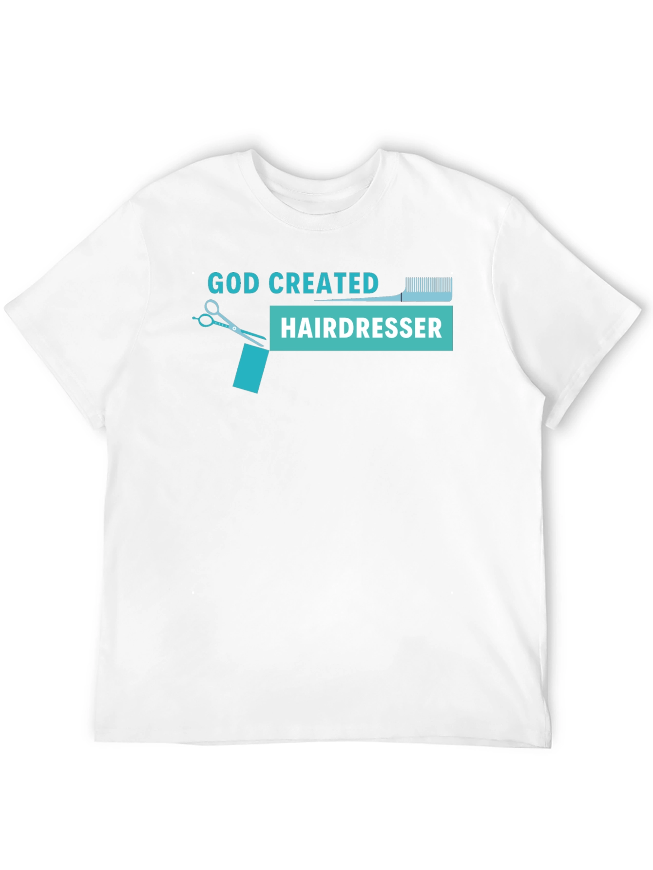 God Created Hairdresser T-Shirt - Black