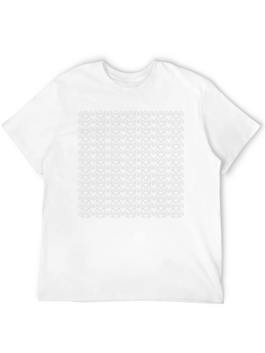 Abstract Geometric Pattern Black T-Shirt