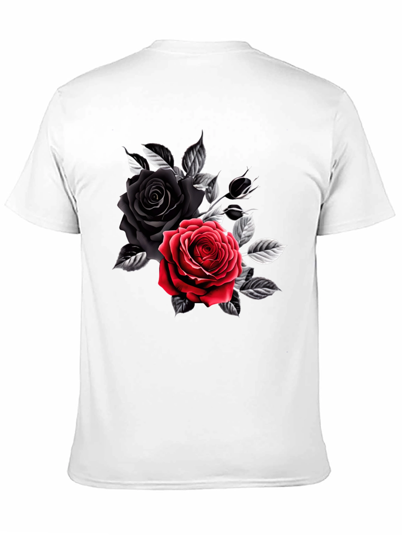 Rose Graphic T-Shirt - Black Cotton Tee