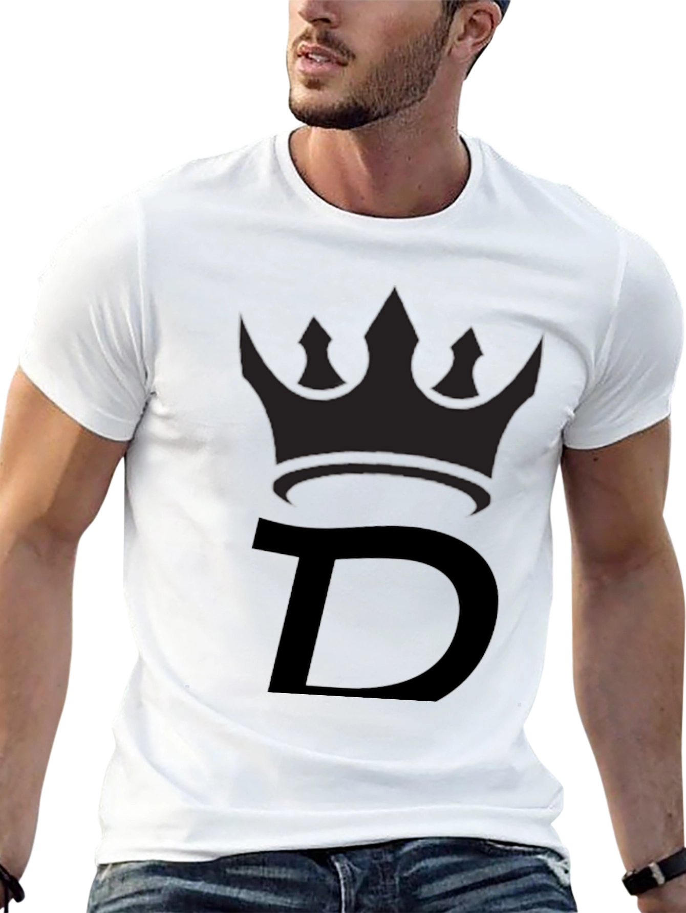 King D Black T-Shirt - Premium Cotton Blend