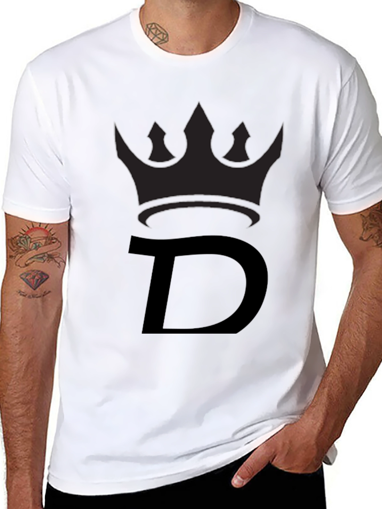 King D Black T-Shirt - Premium Cotton Blend