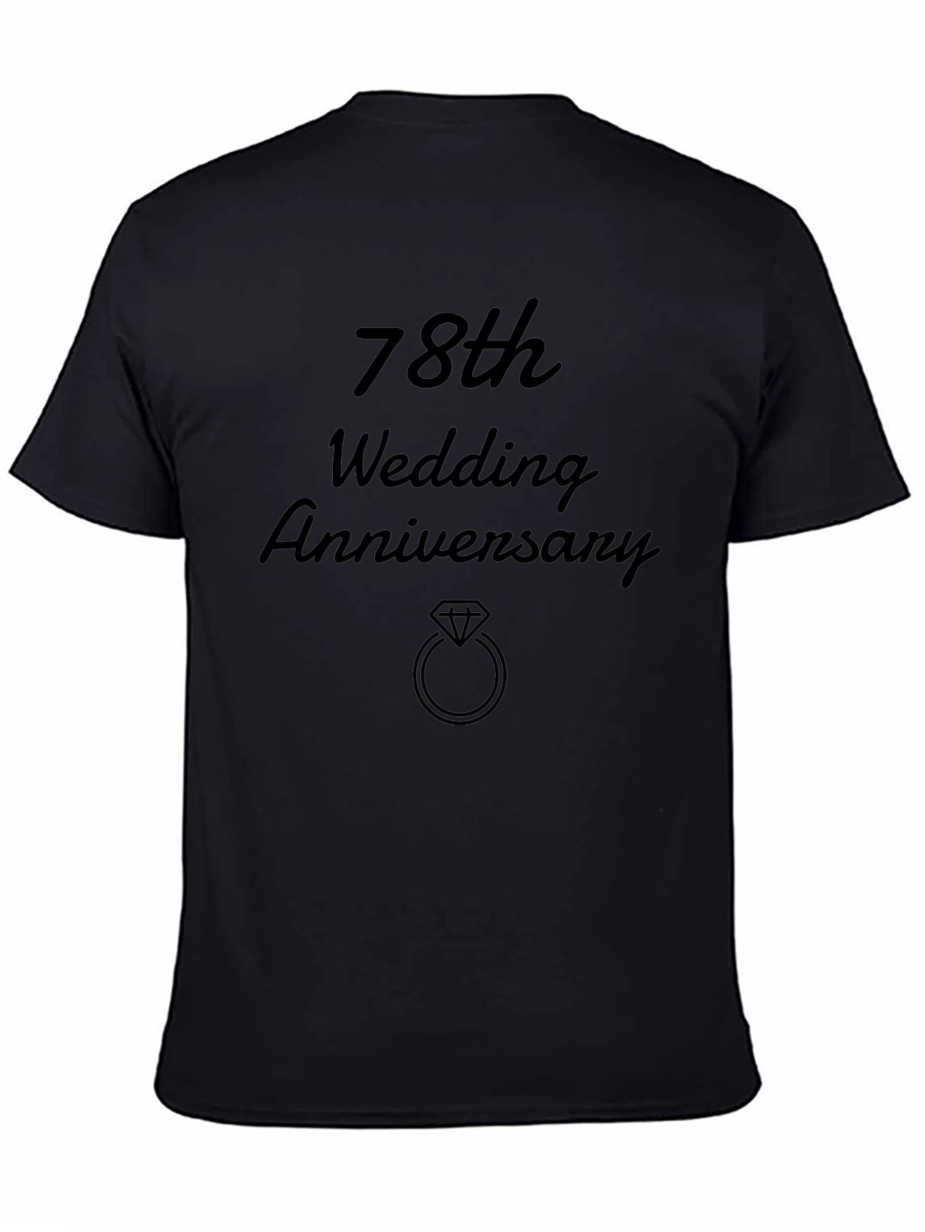 78th Wedding Anniversary Black T-Shirt