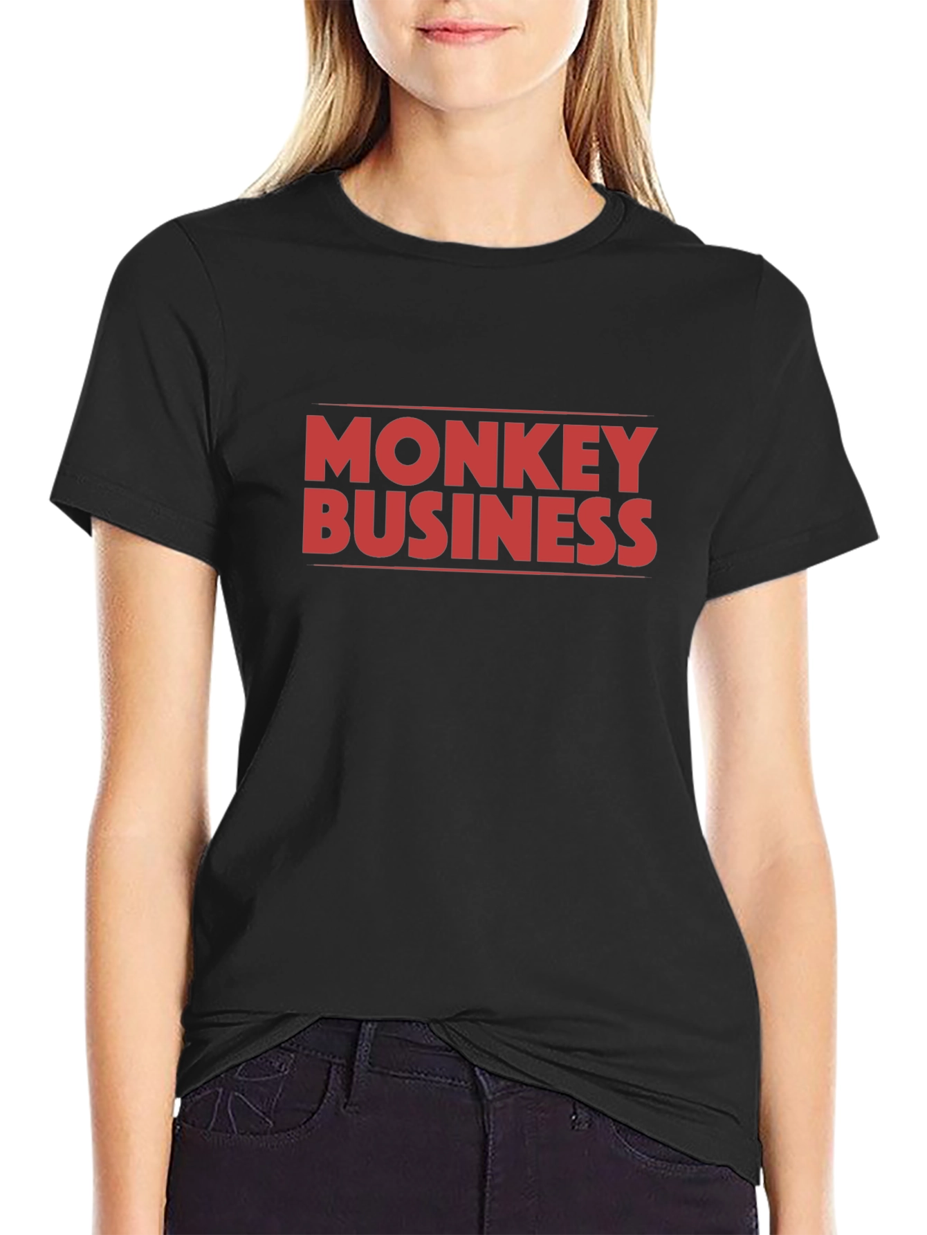 Monkey Business Graphic T-Shirt - Crew Neck Tee