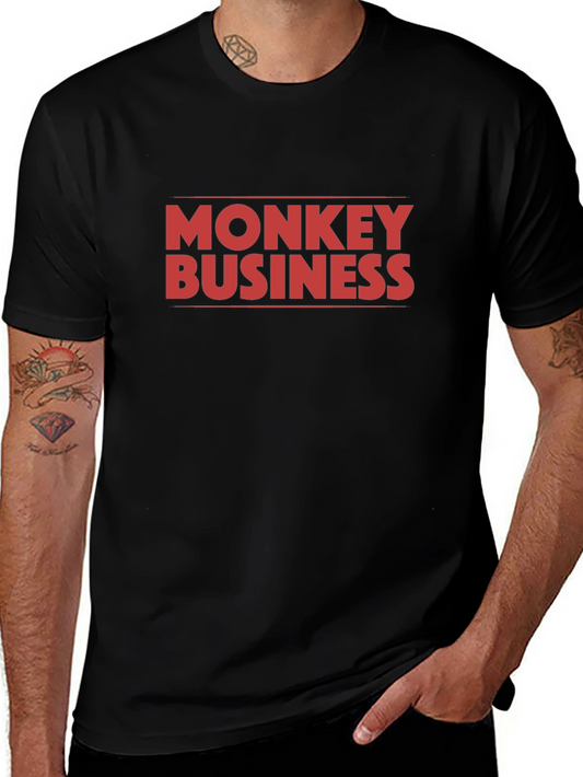 Monkey Business Graphic T-Shirt - Crew Neck Tee