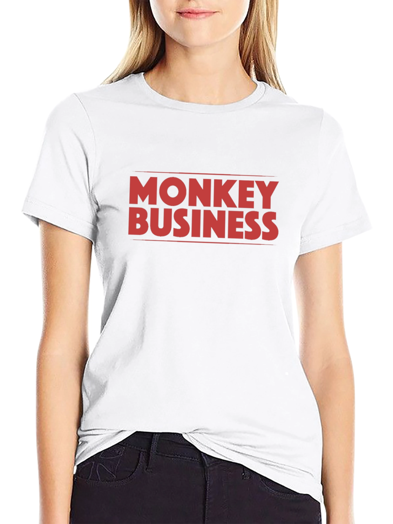 Monkey Business Graphic T-Shirt - Crew Neck Tee