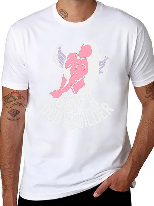 Super Bodybuilder Graphic Tee - Black Cotton