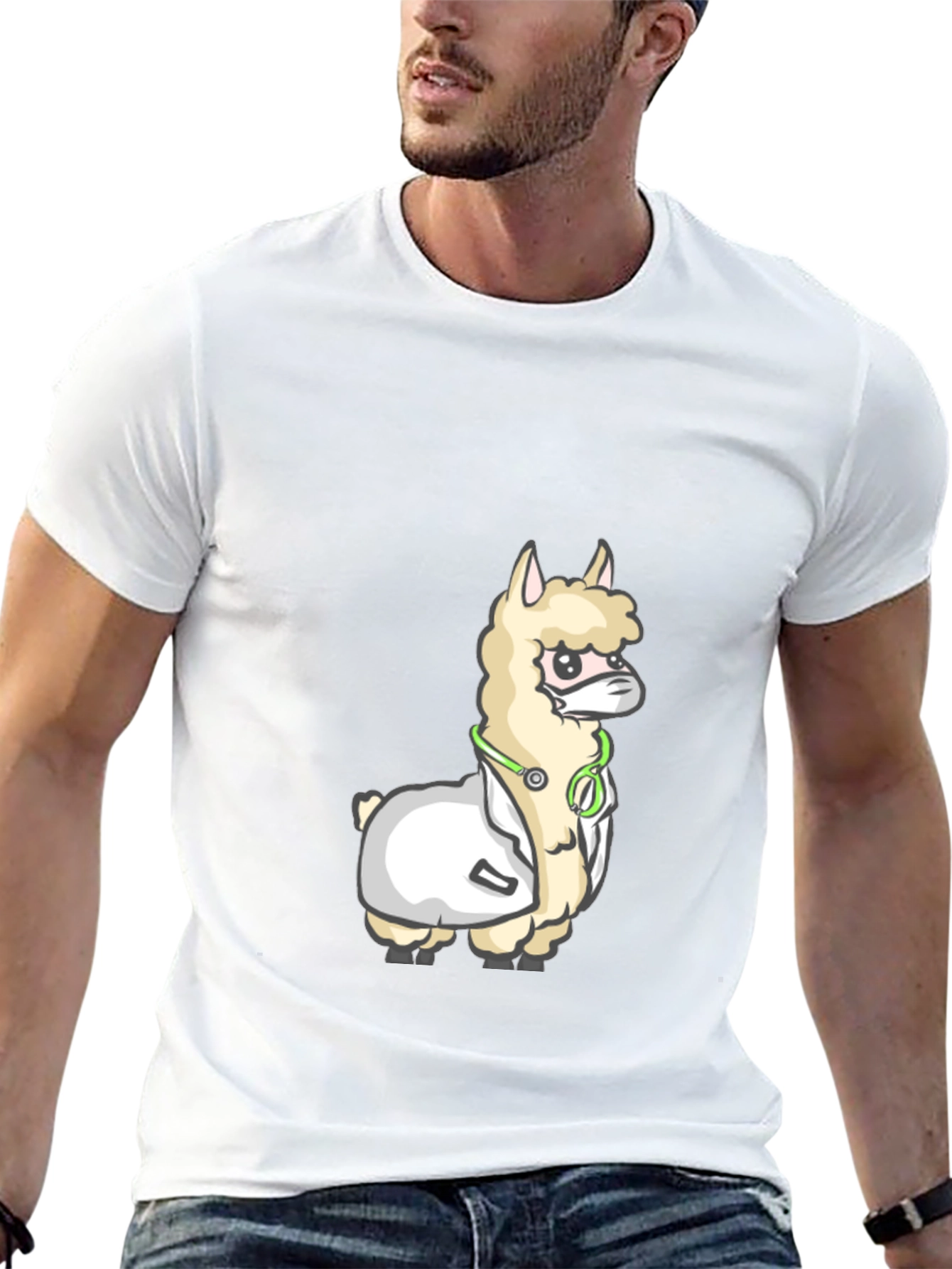Llama Doctor T-Shirt - Funny Animal Graphic Tee