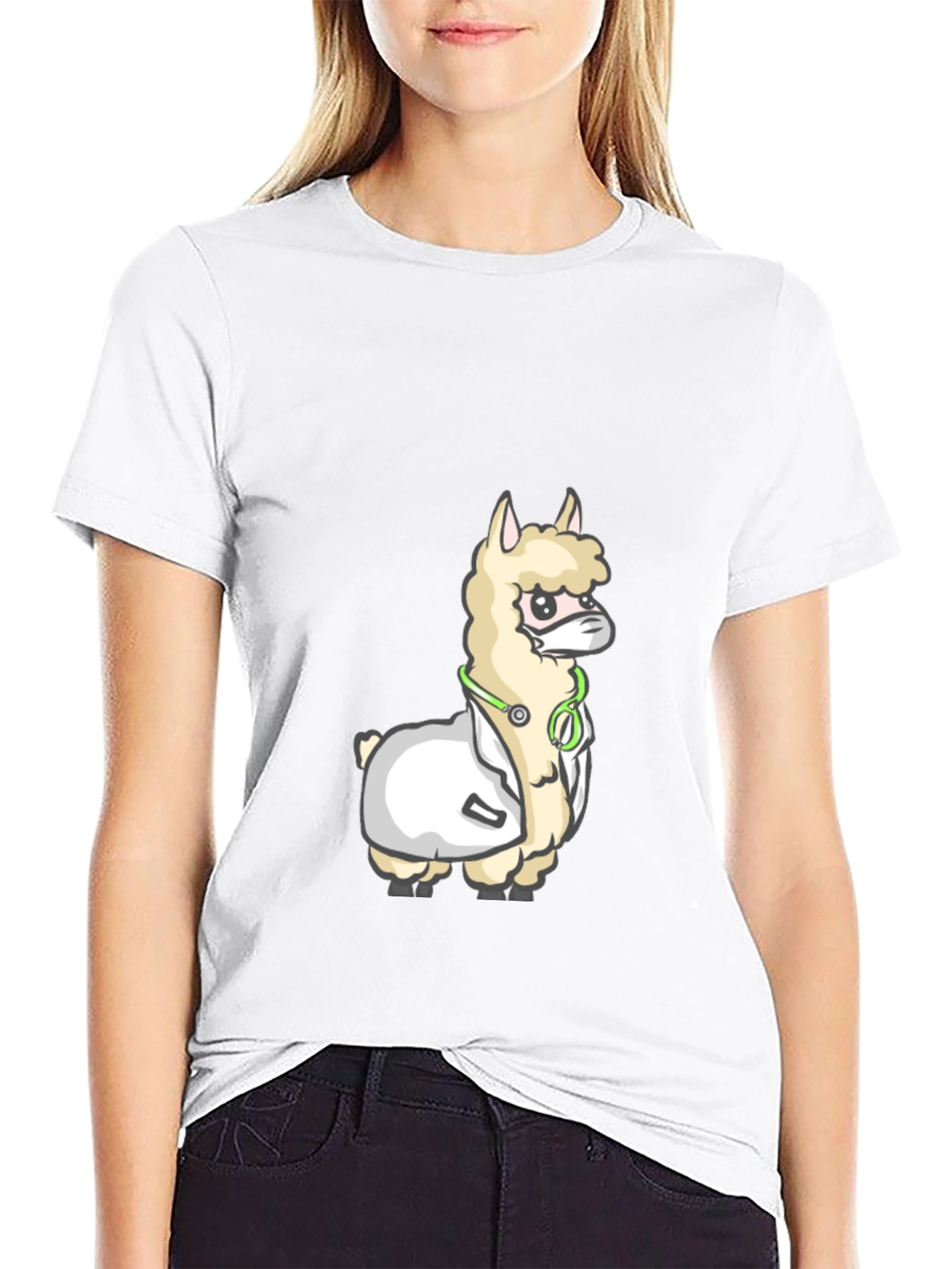 Llama Doctor T-Shirt - Funny Animal Graphic Tee