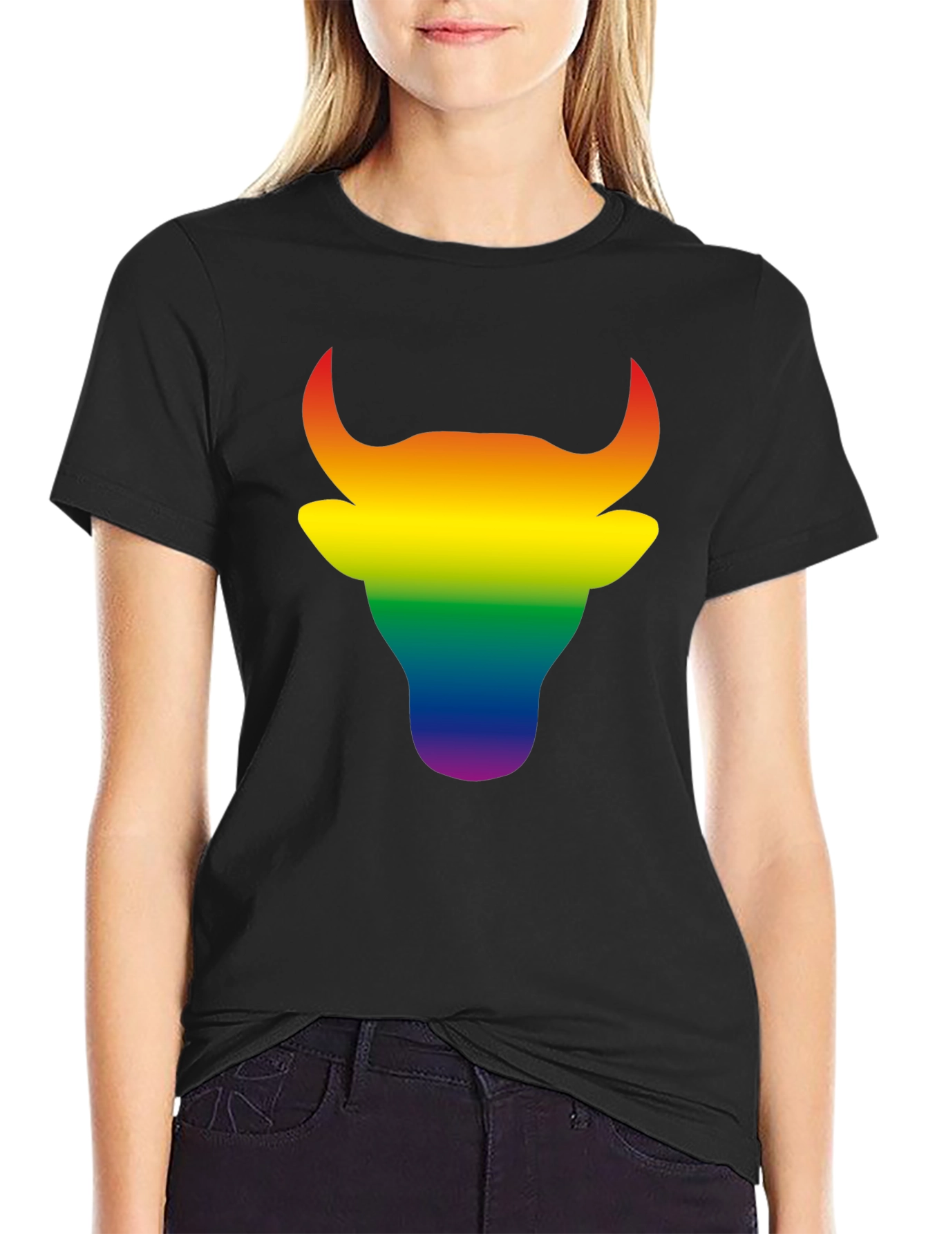 Rainbow Bull Graphic Tee - Bold Pride Style