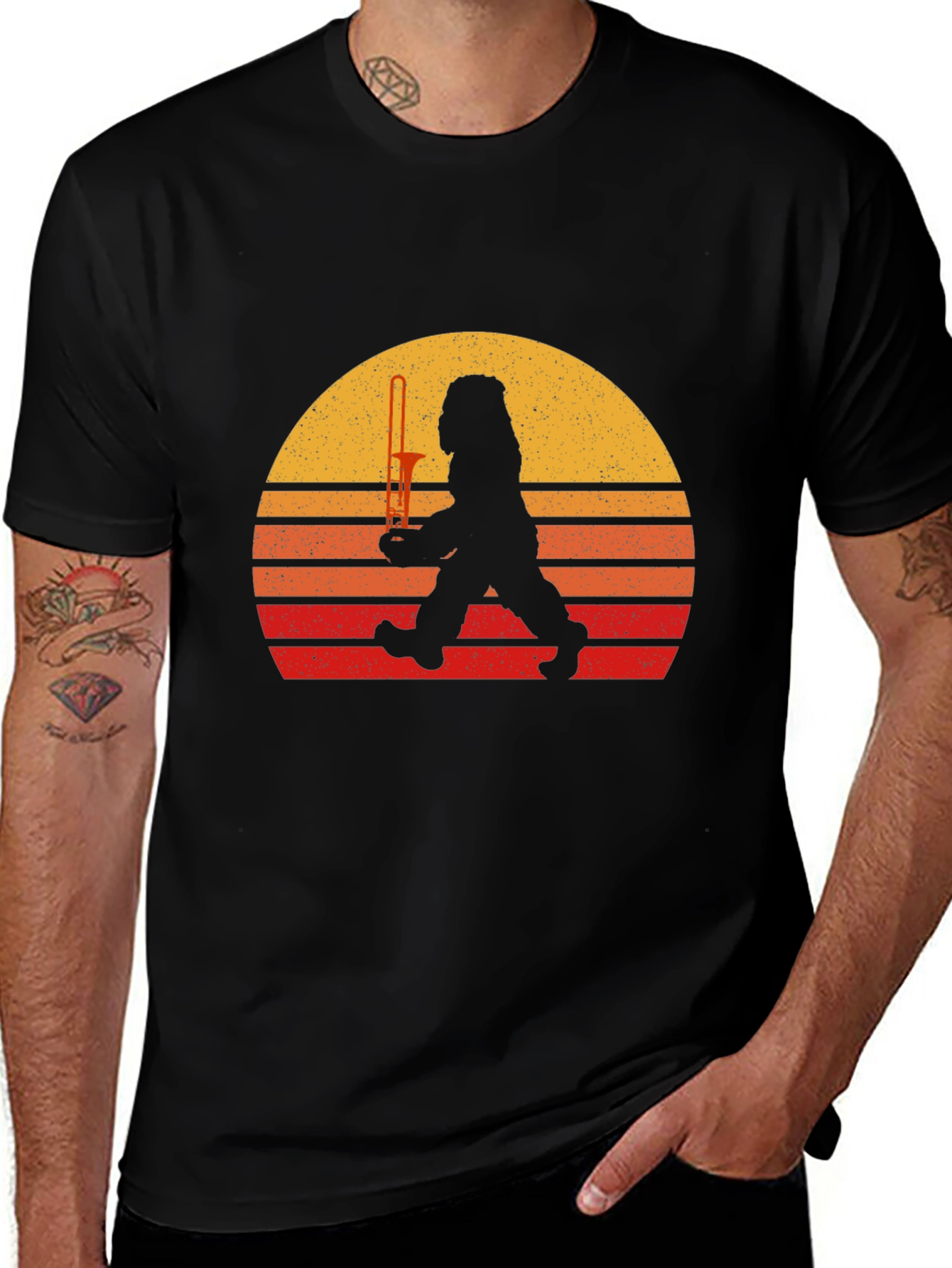 Retro Bigfoot Trombone T-Shirt