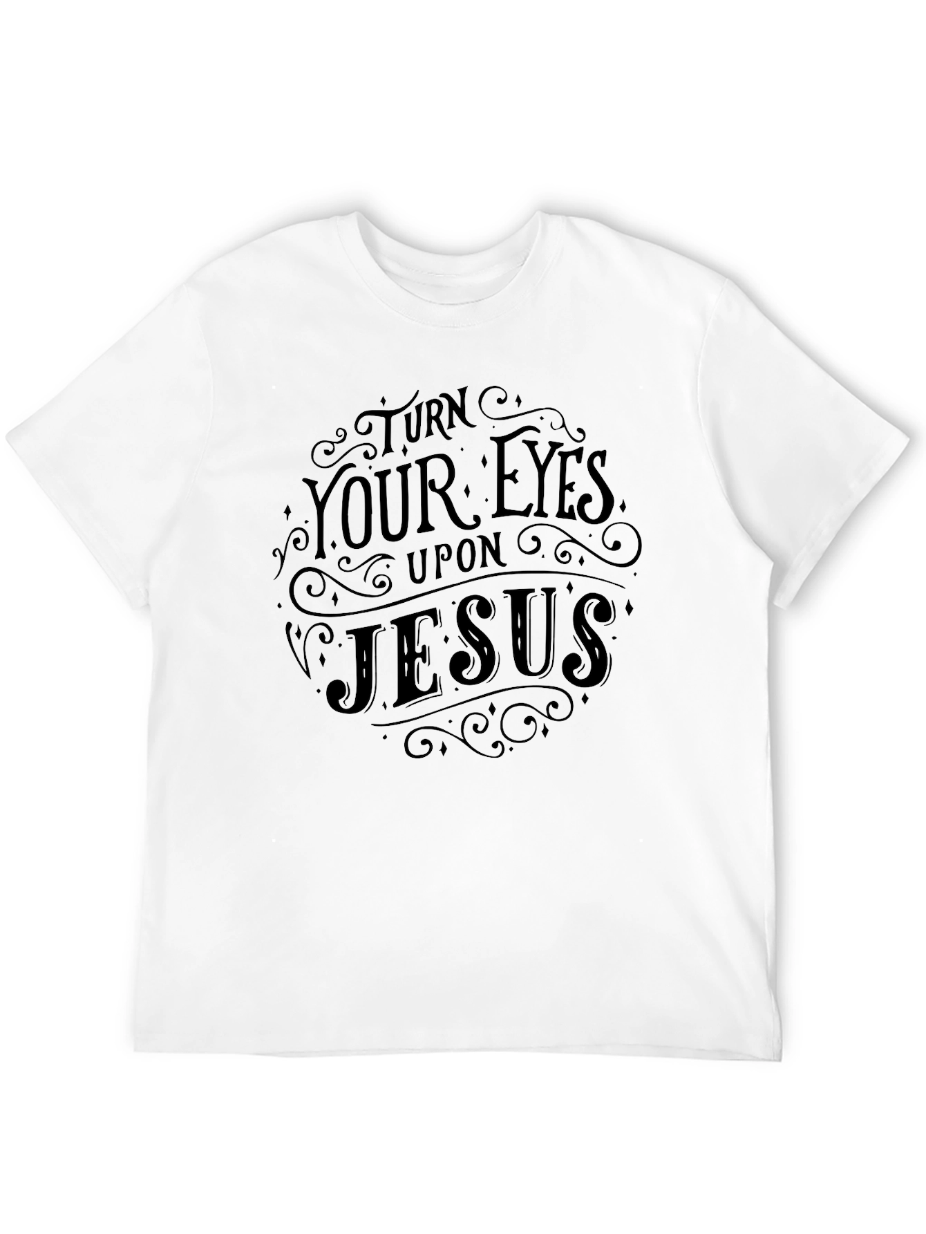 Turn Your Eyes Upon Jesus Black Graphic Tee