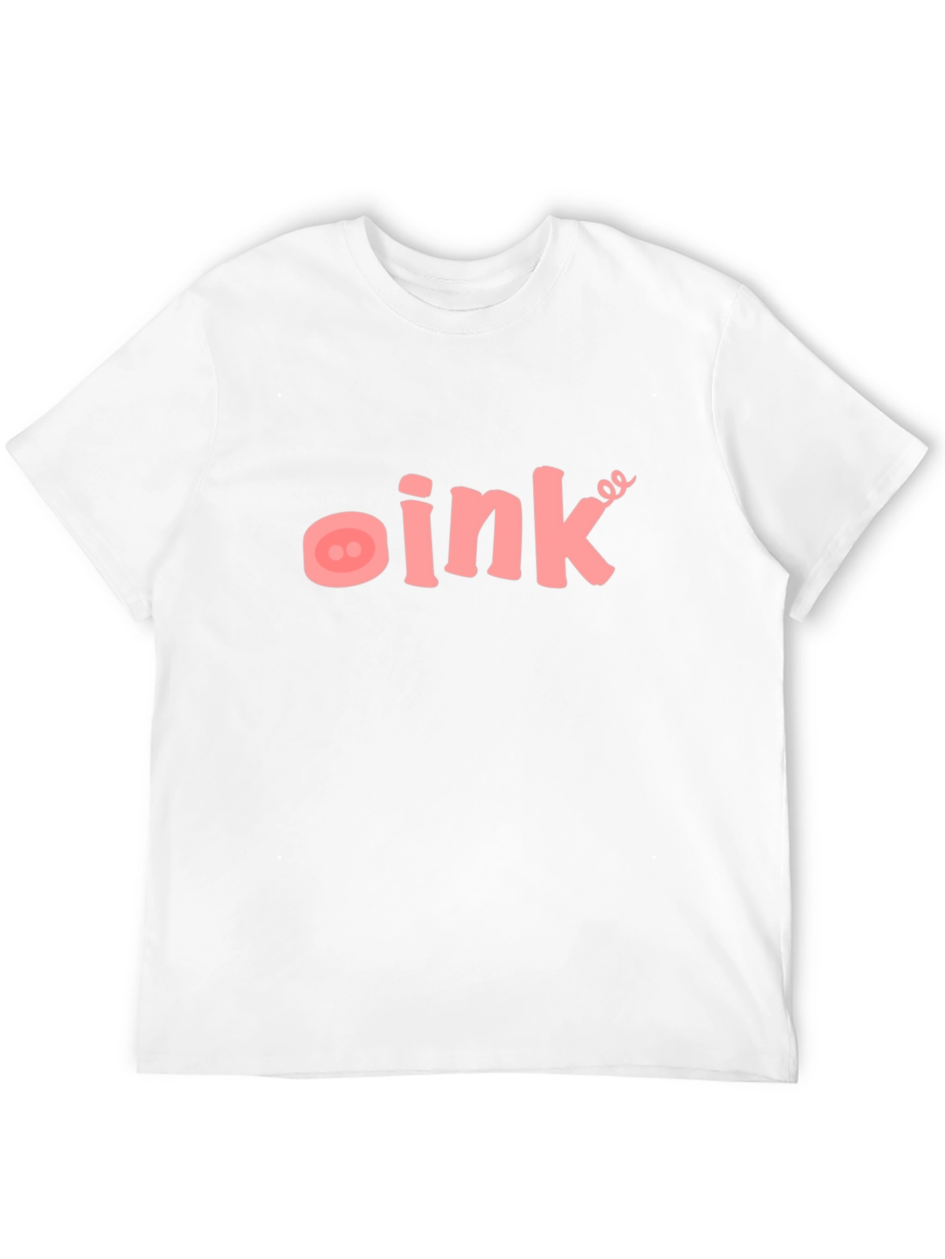 Oink Pig Snout T-Shirt - Black Crew Neck