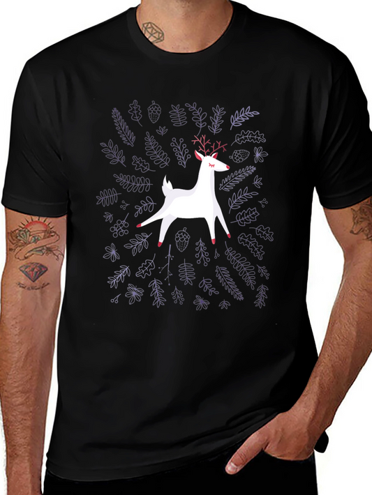 Deer Forest Black Graphic Tee