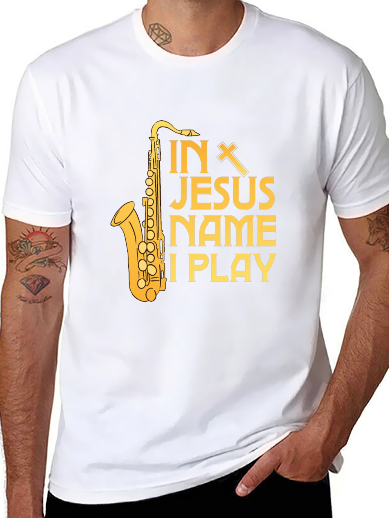 In Jesus Name I Play Saxophone T-Shirt
