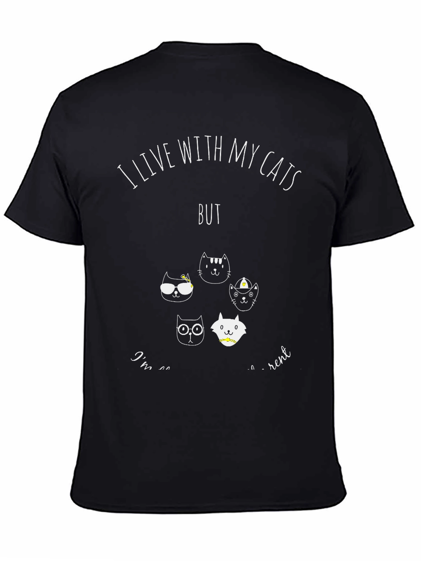 I Live With My Cats T-Shirt