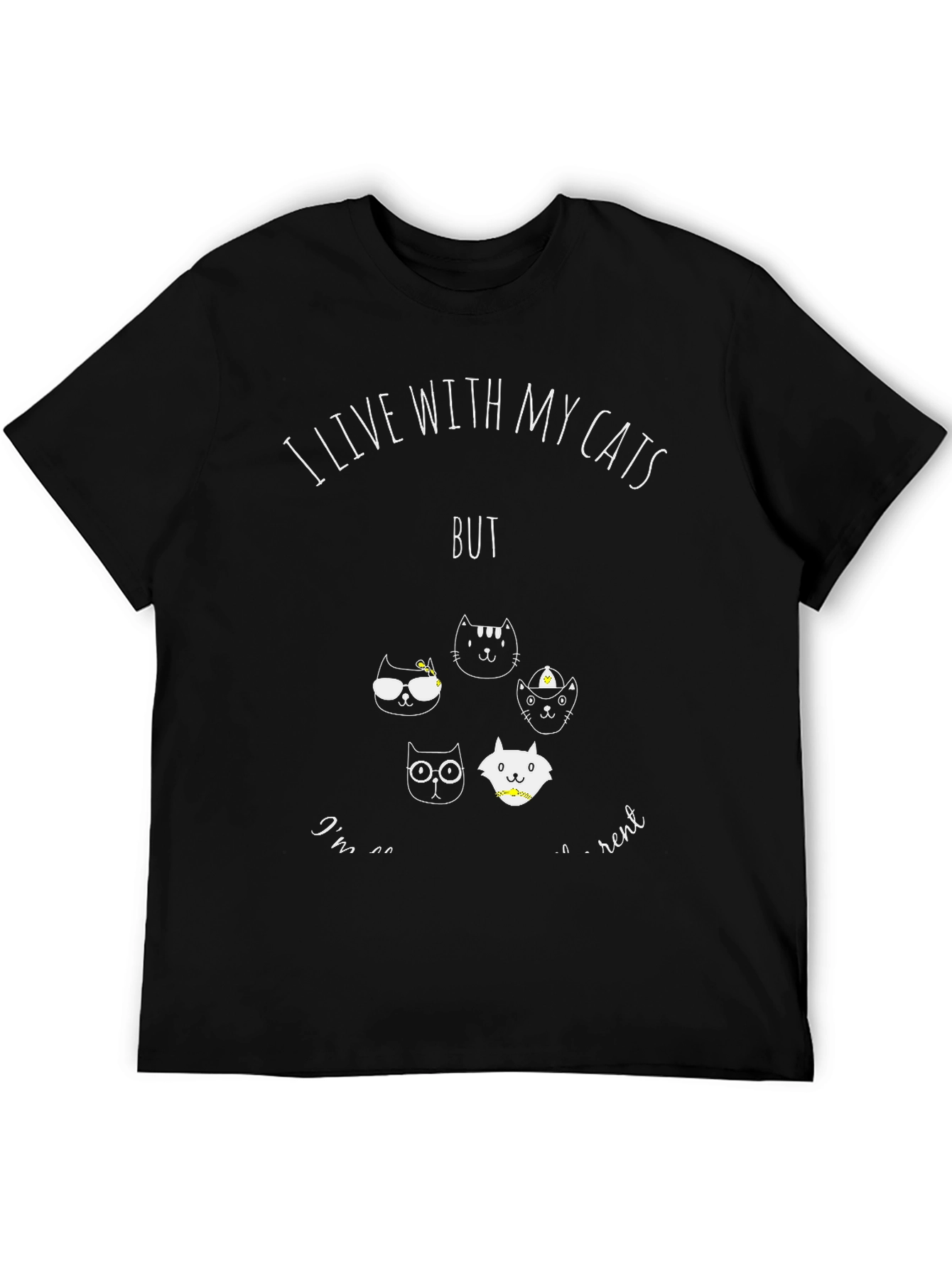 I Live With My Cats T-Shirt