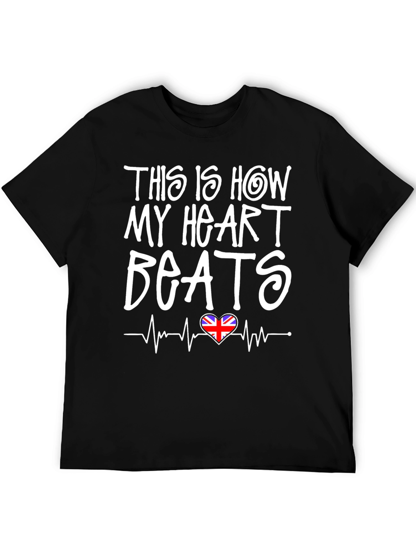 Union Jack Heartbeat T-Shirt - British Pride