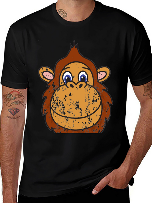 Monkey Face Graphic Tee - Black