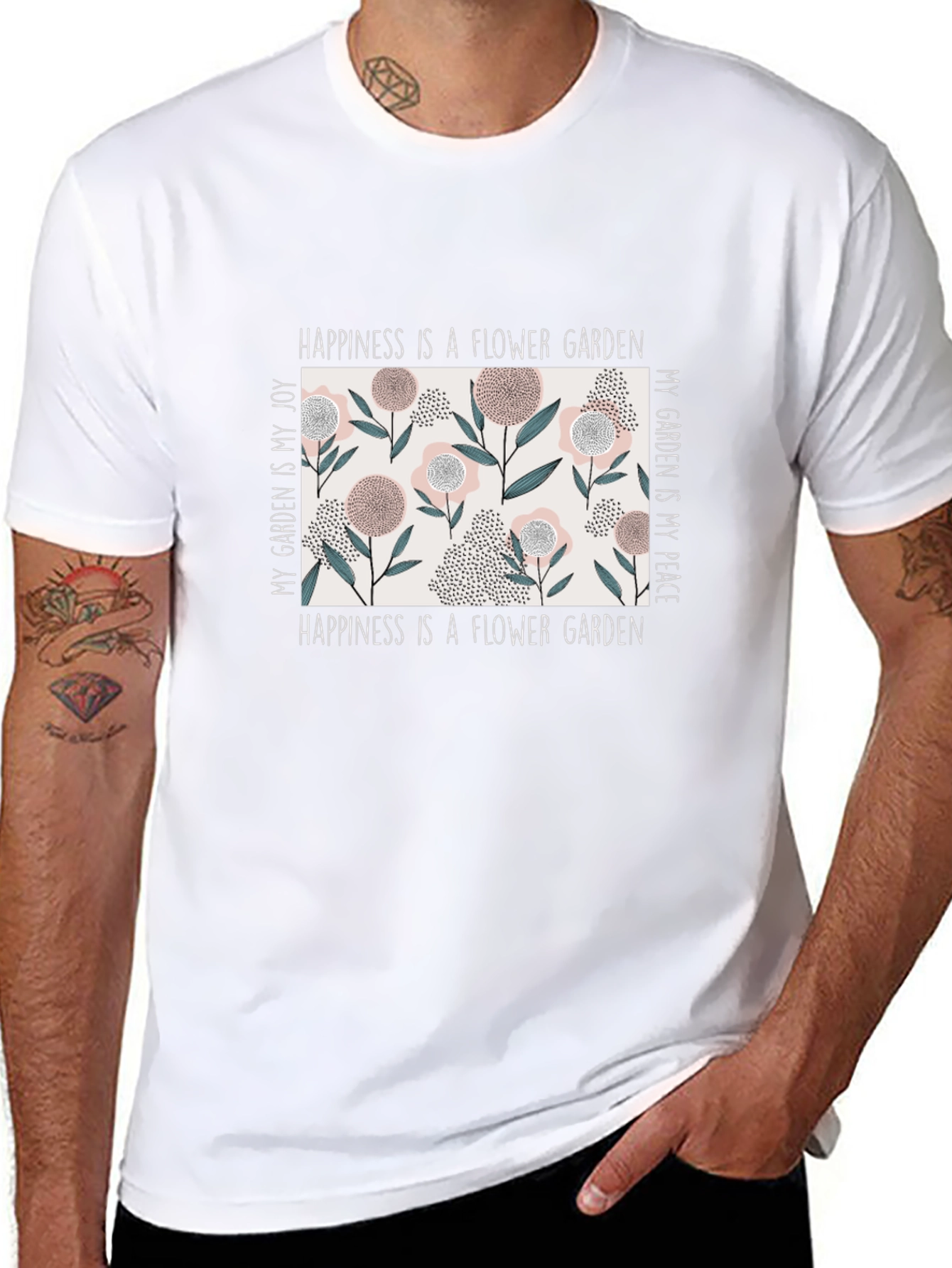 Happiness Flower Garden Graphic Tee