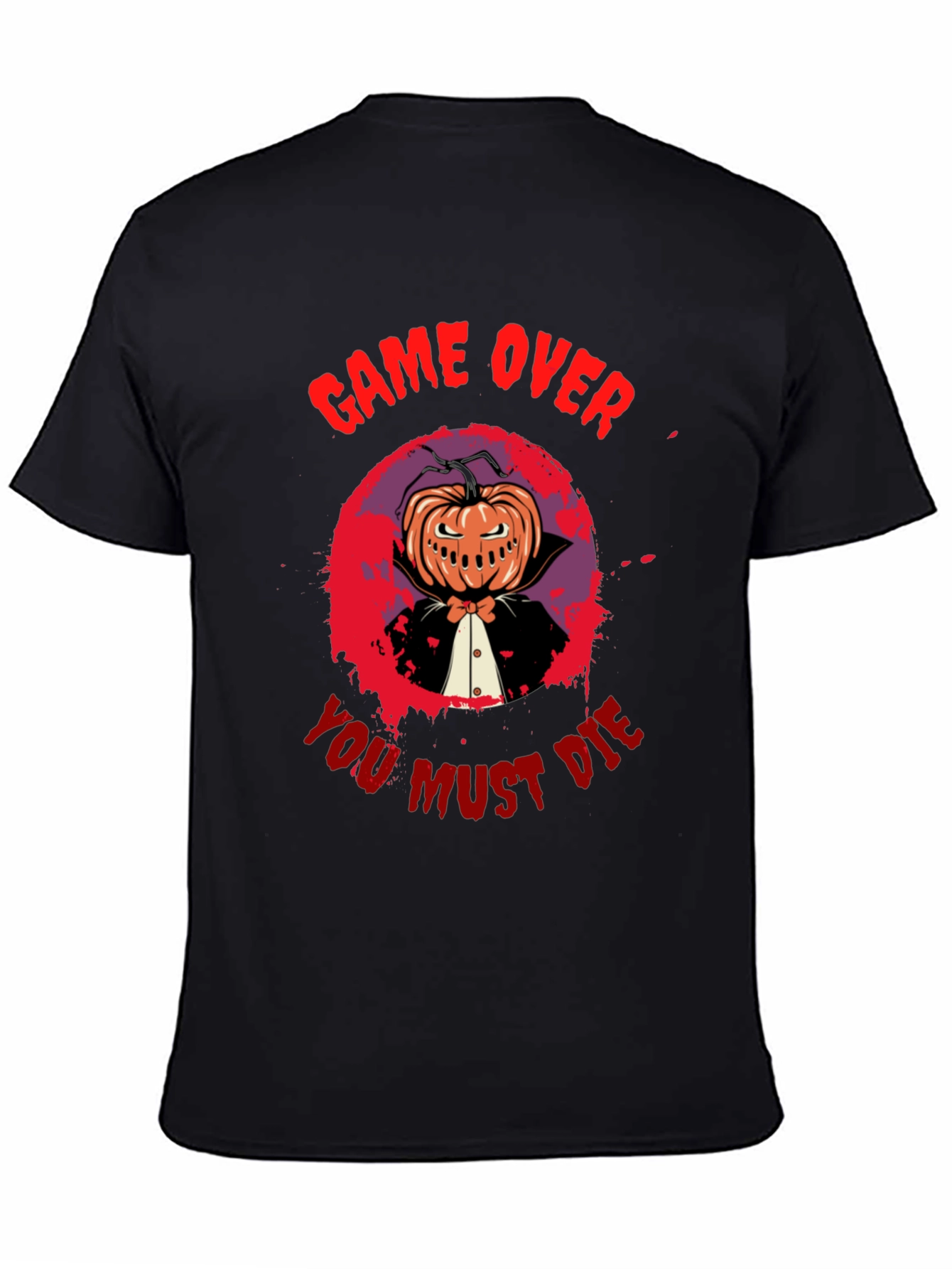 Game Over You Must Die Halloween Pumpkin T-Shirt