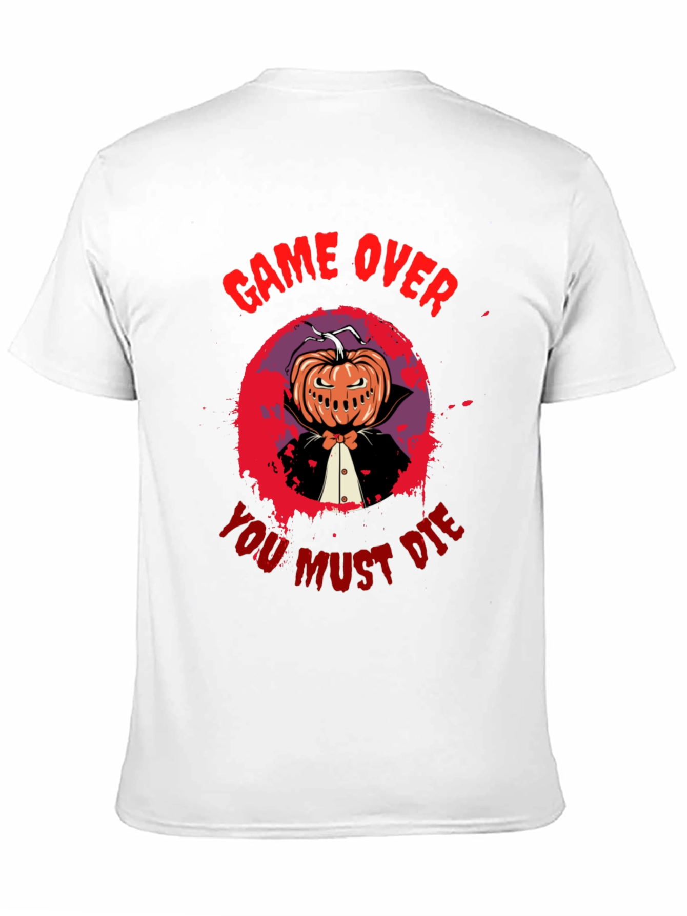 Game Over You Must Die Halloween Pumpkin T-Shirt