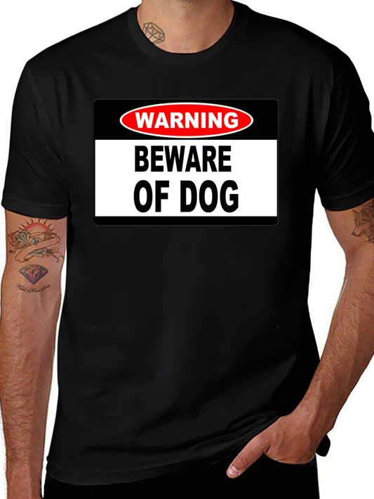 Warning Beware of Dog Graphic T-Shirt