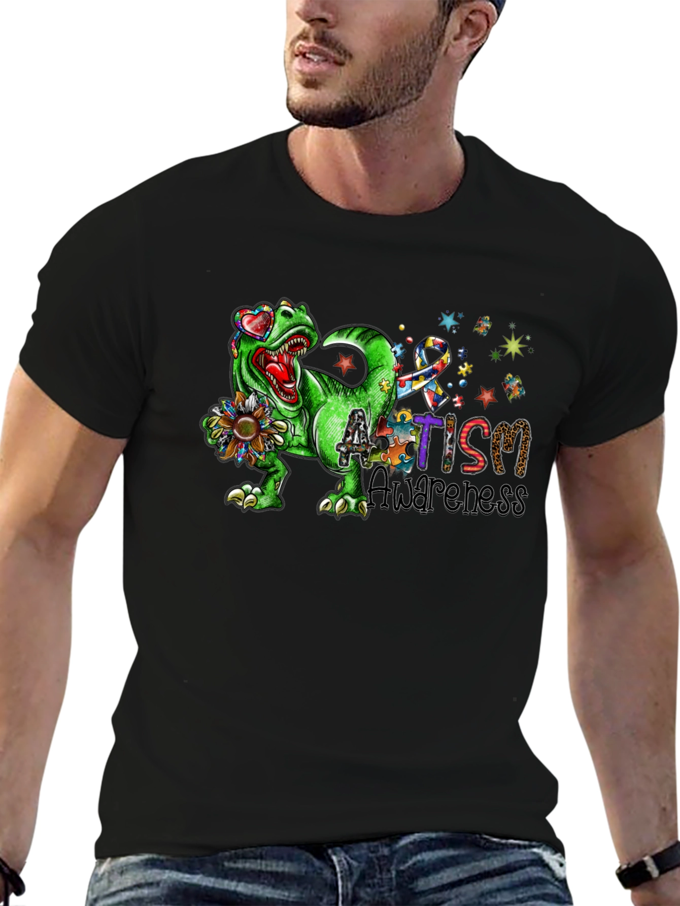 Autism Awareness Dinosaur T-Shirt