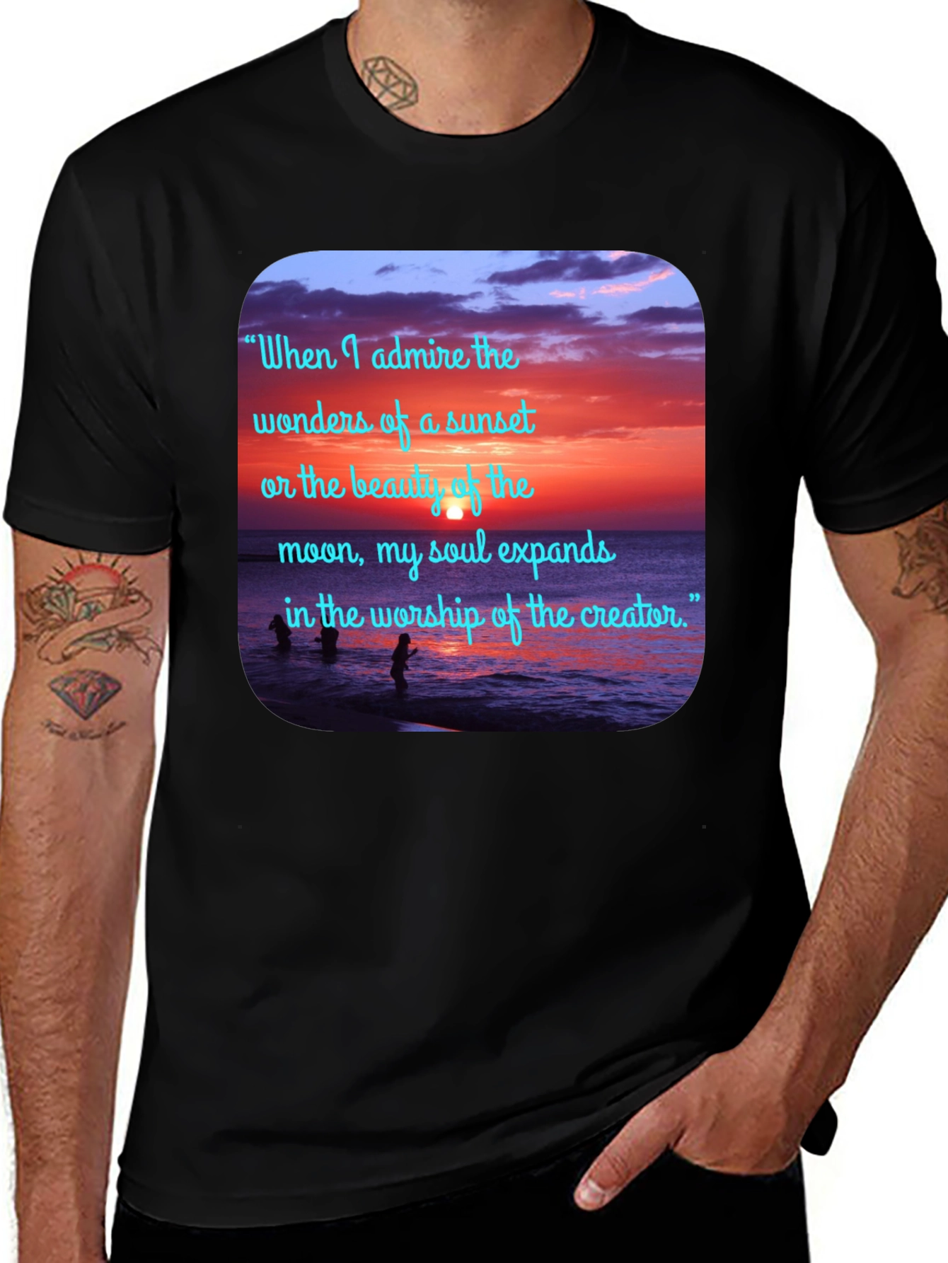 Sunset Beach Quote Graphic Tee
