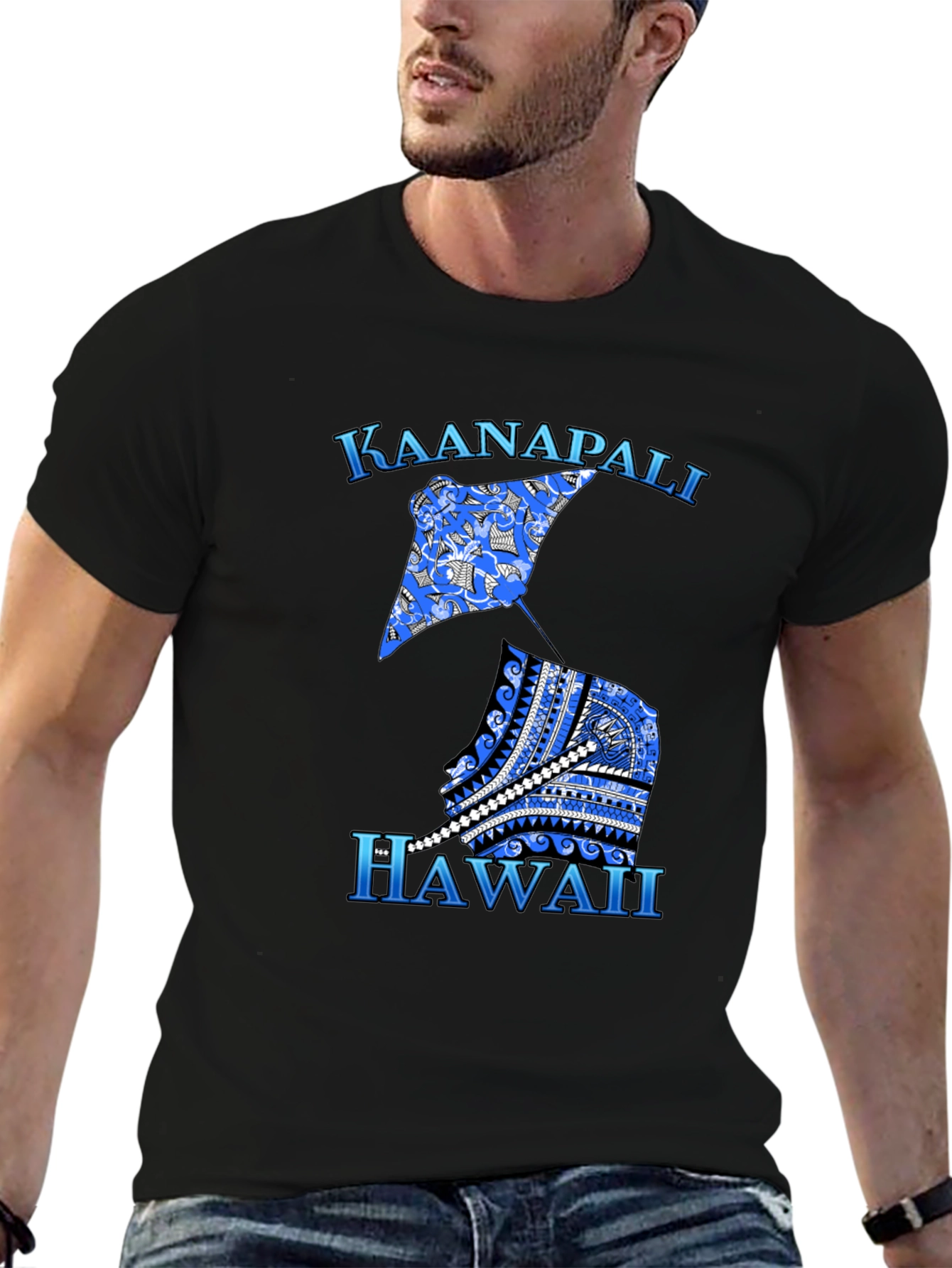 Kaanapali Hawaii Stingray Graphic T-Shirt