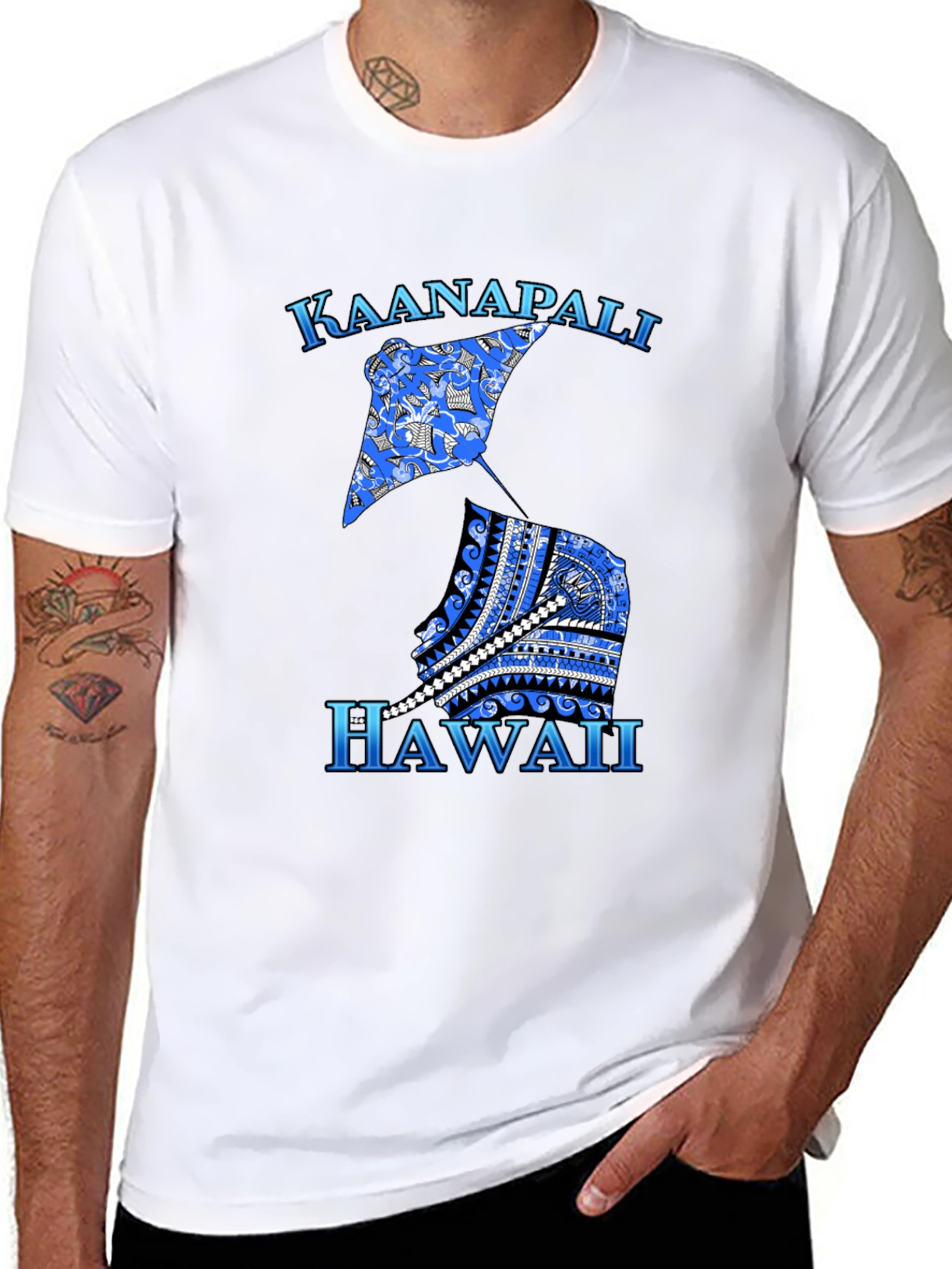Kaanapali Hawaii Stingray Graphic T-Shirt