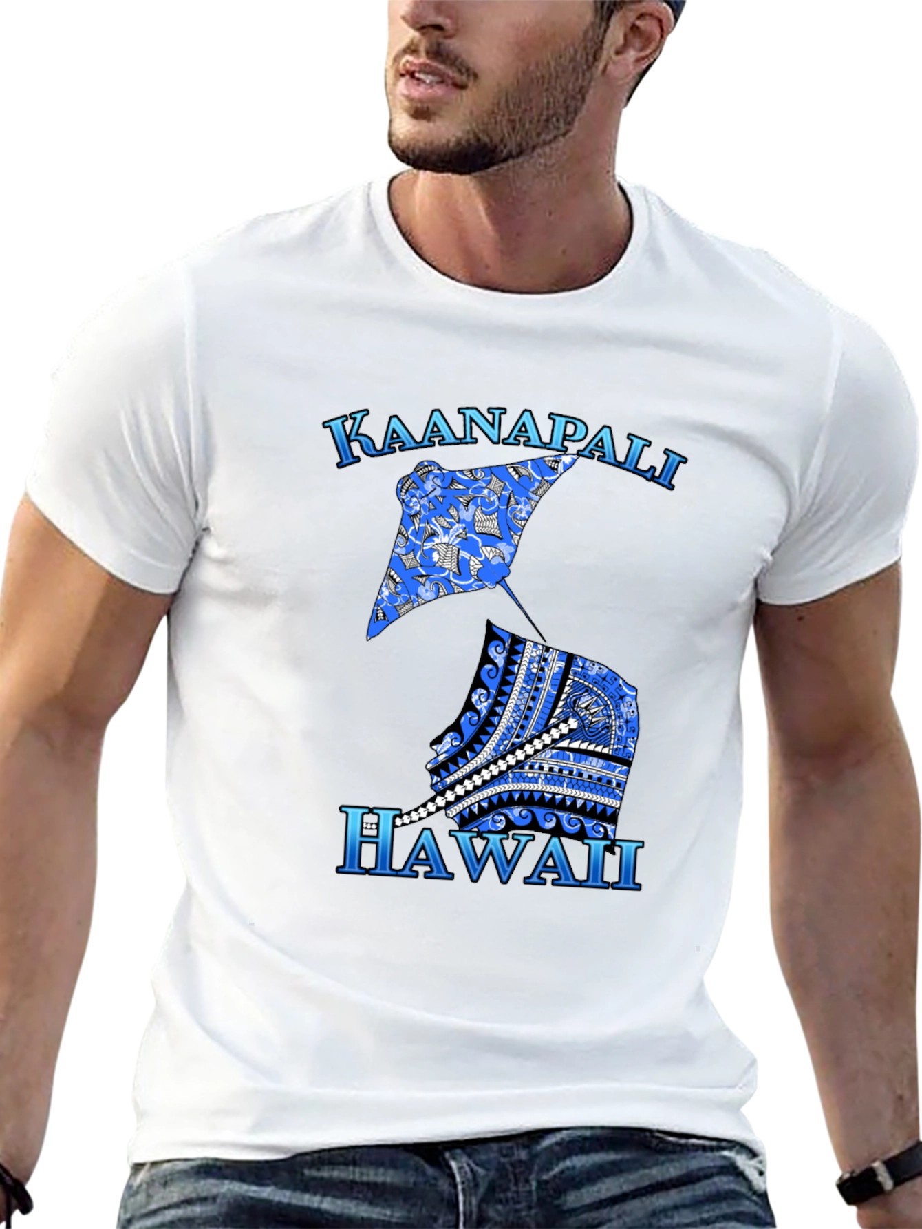 Kaanapali Hawaii Stingray Graphic T-Shirt