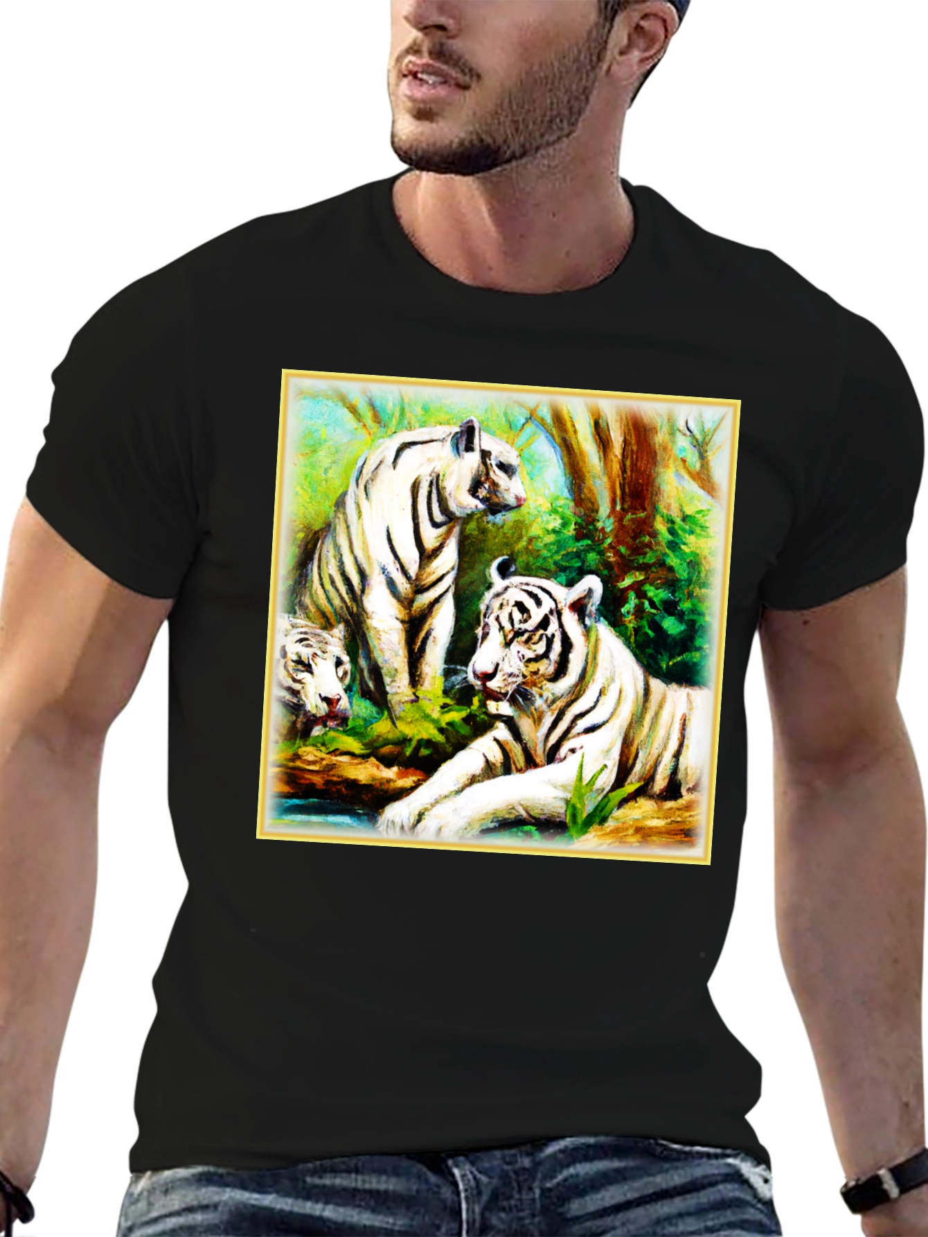 White Tiger Family T-Shirt