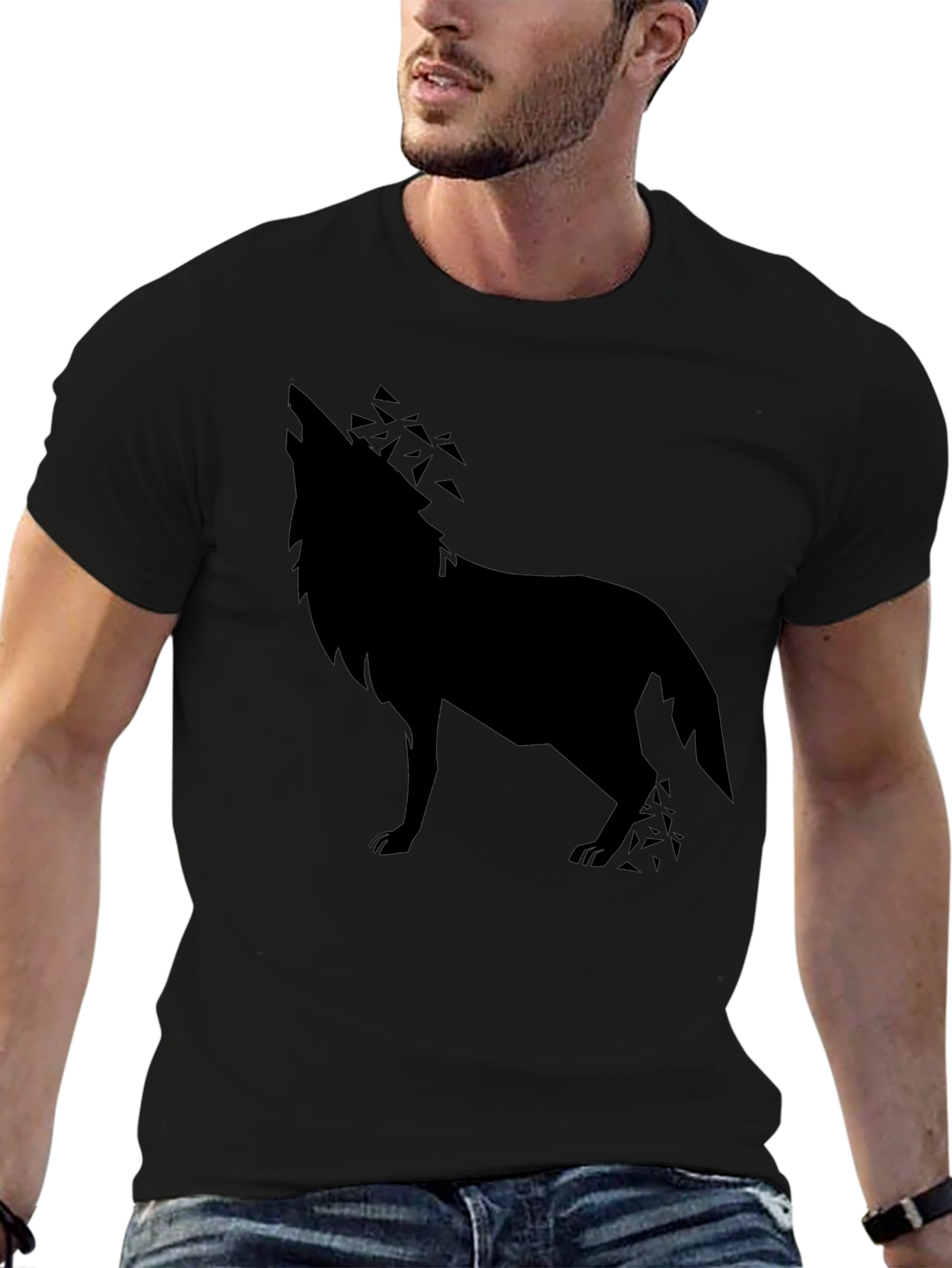 Wolf Graphic Black T-Shirt