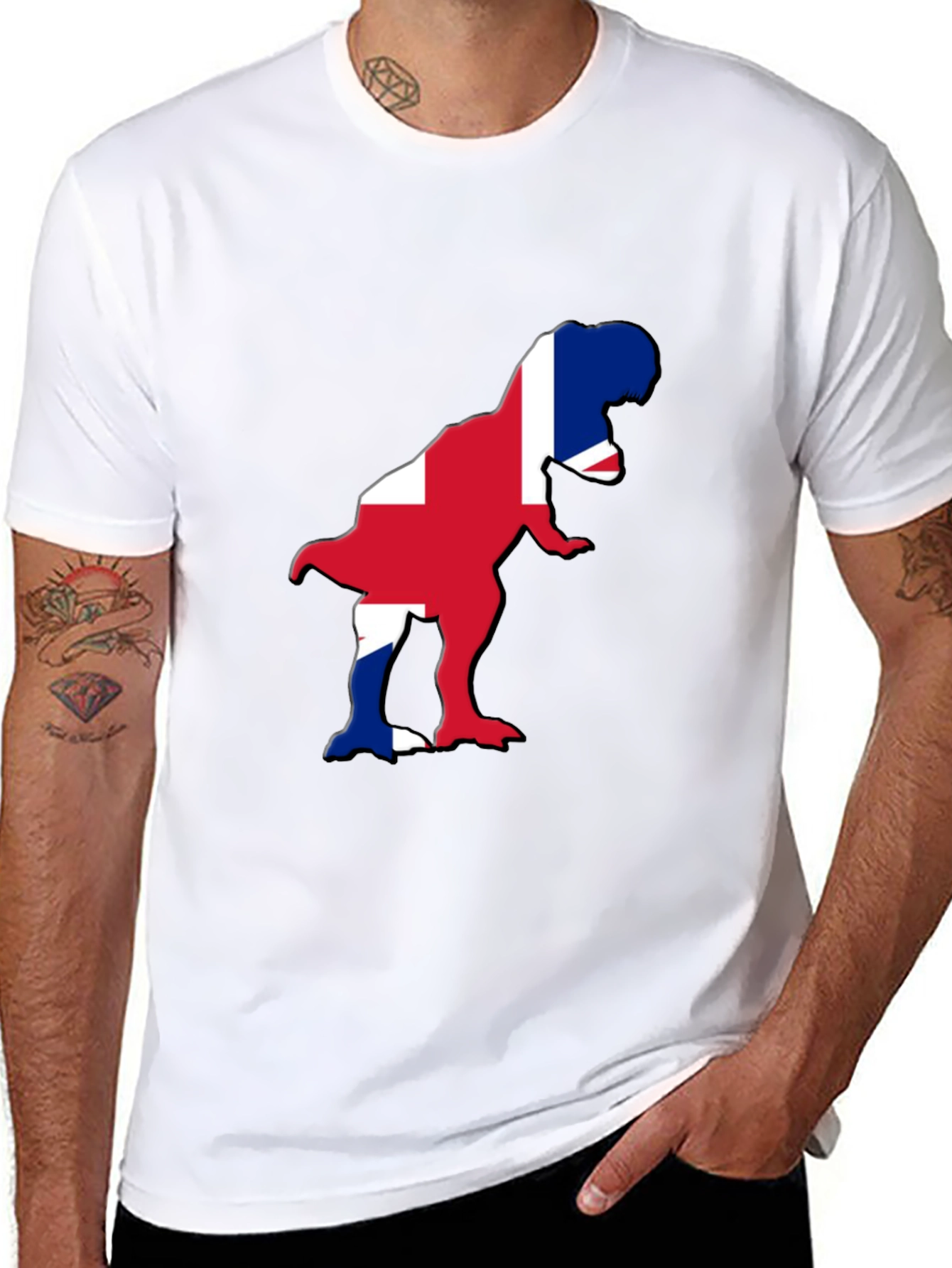 Union Jack Dinosaur Graphic Tee