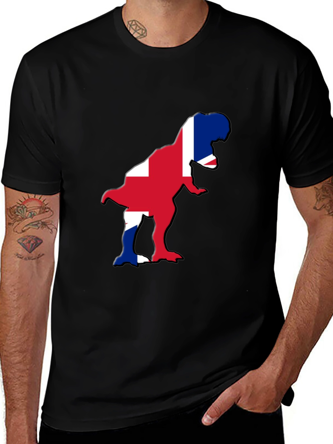 Union Jack Dinosaur Graphic Tee