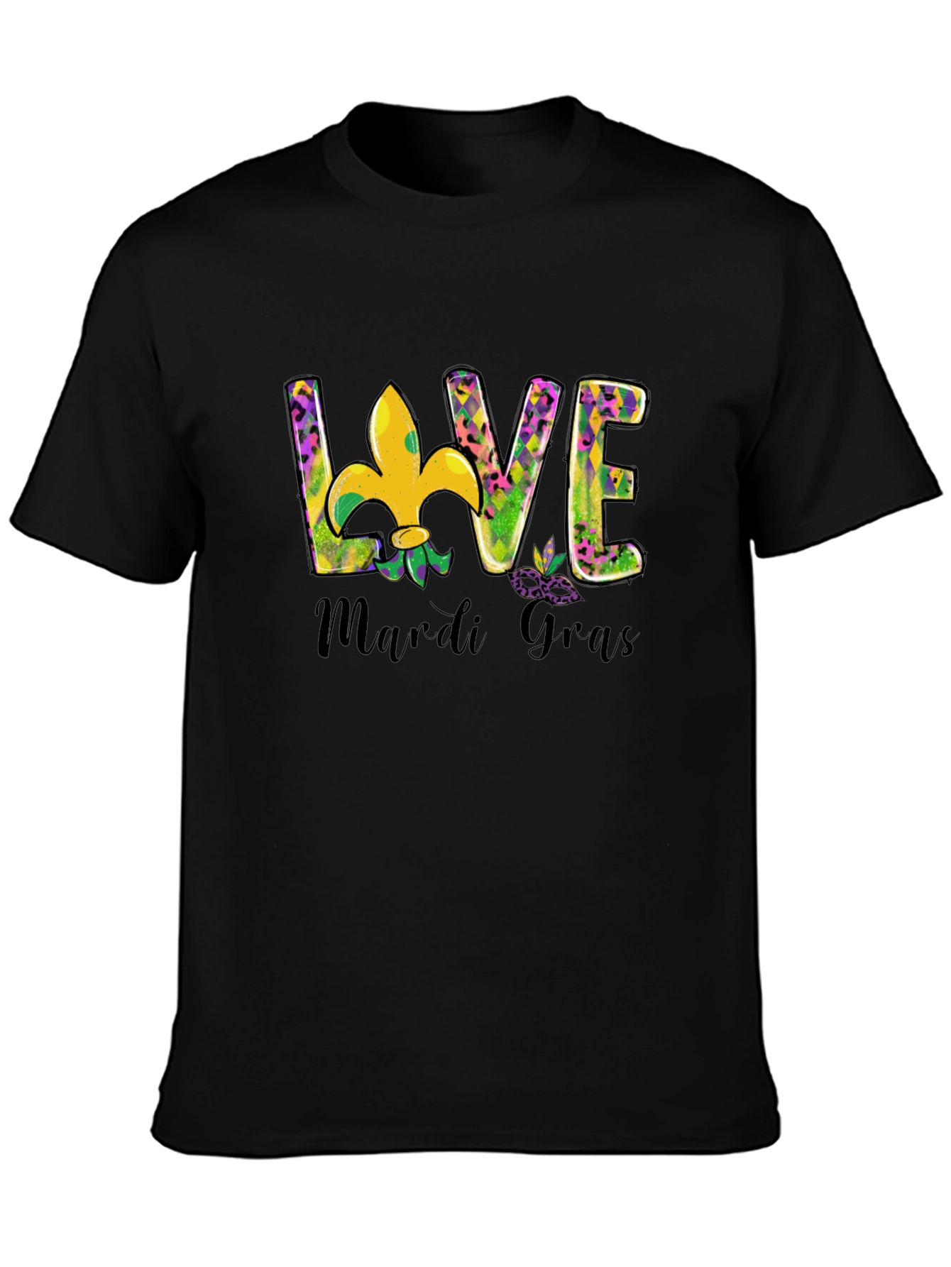 Mardi Gras Love T-Shirt Fleur-de-lis Graphic Tee