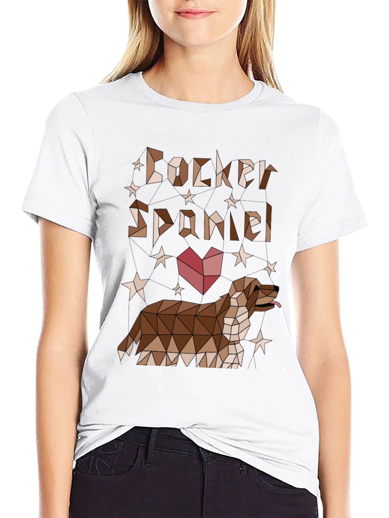 Geometric Cocker Spaniel T-Shirt