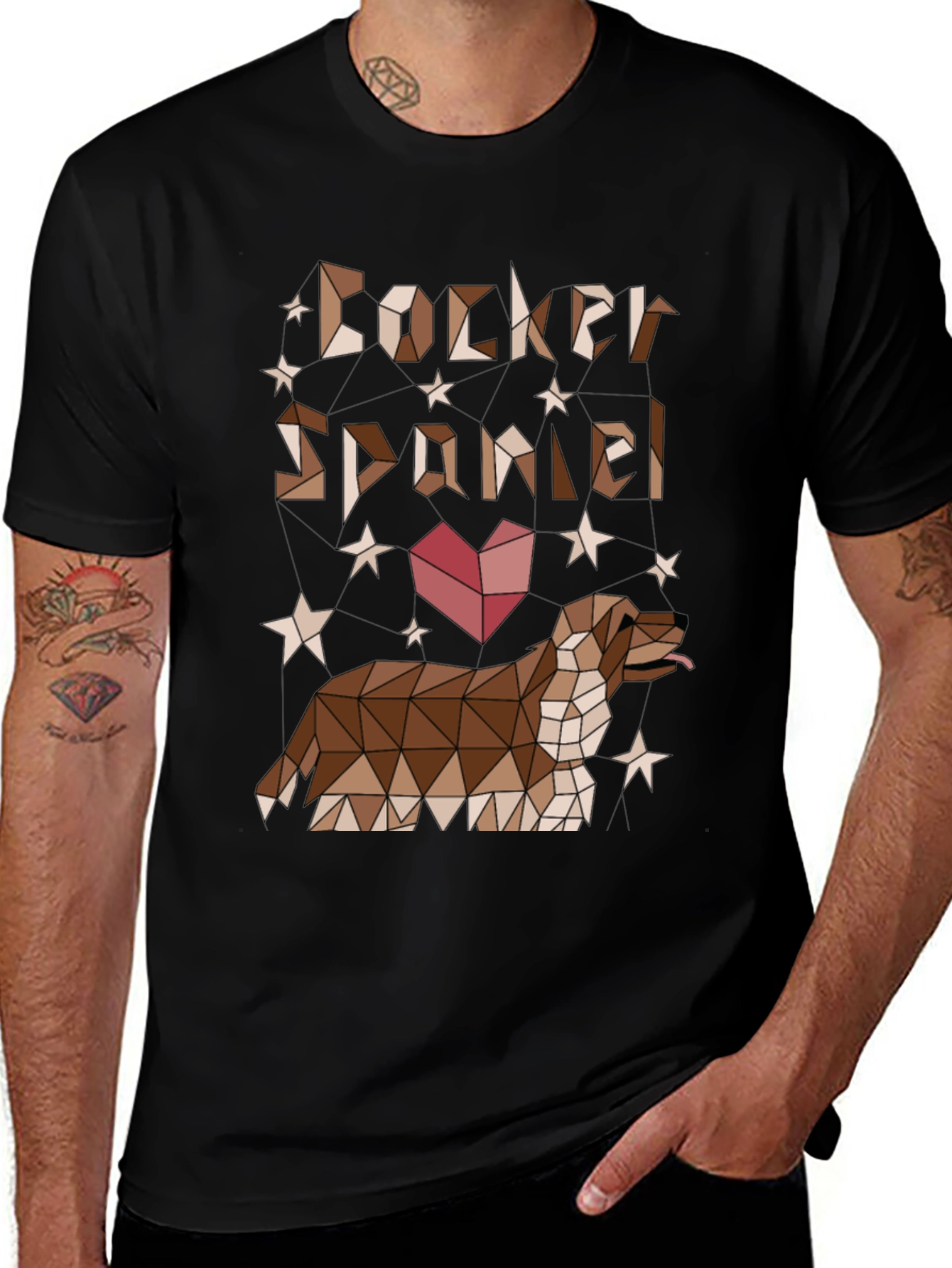 Geometric Cocker Spaniel T-Shirt