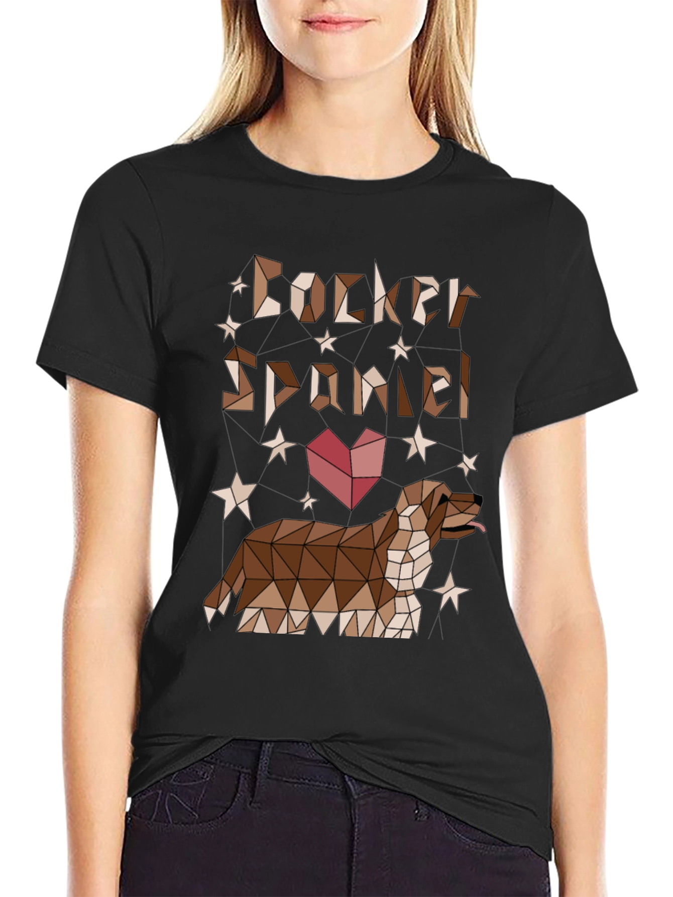 Geometric Cocker Spaniel T-Shirt
