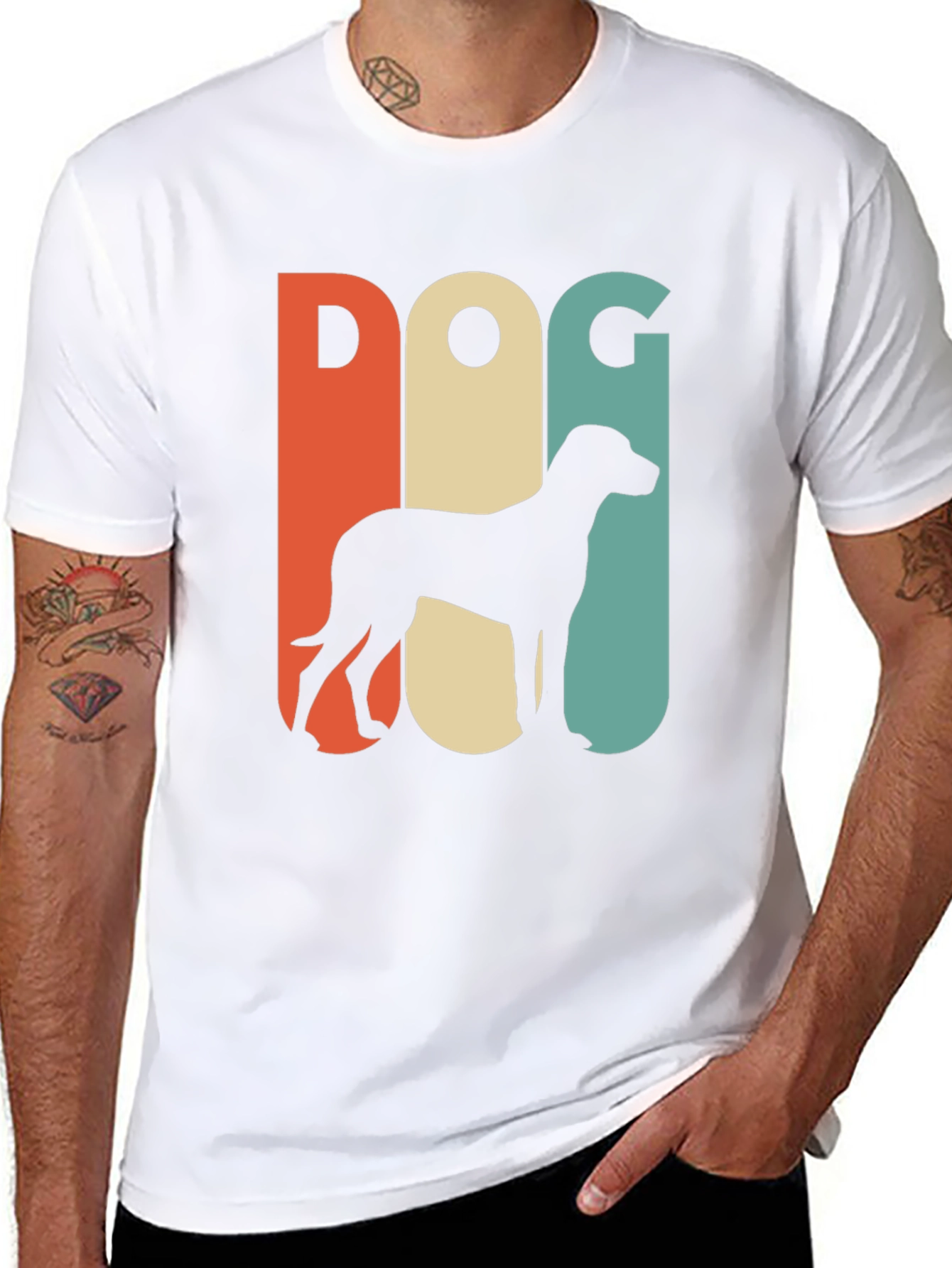 Retro Dog Silhouette Graphic Tee
