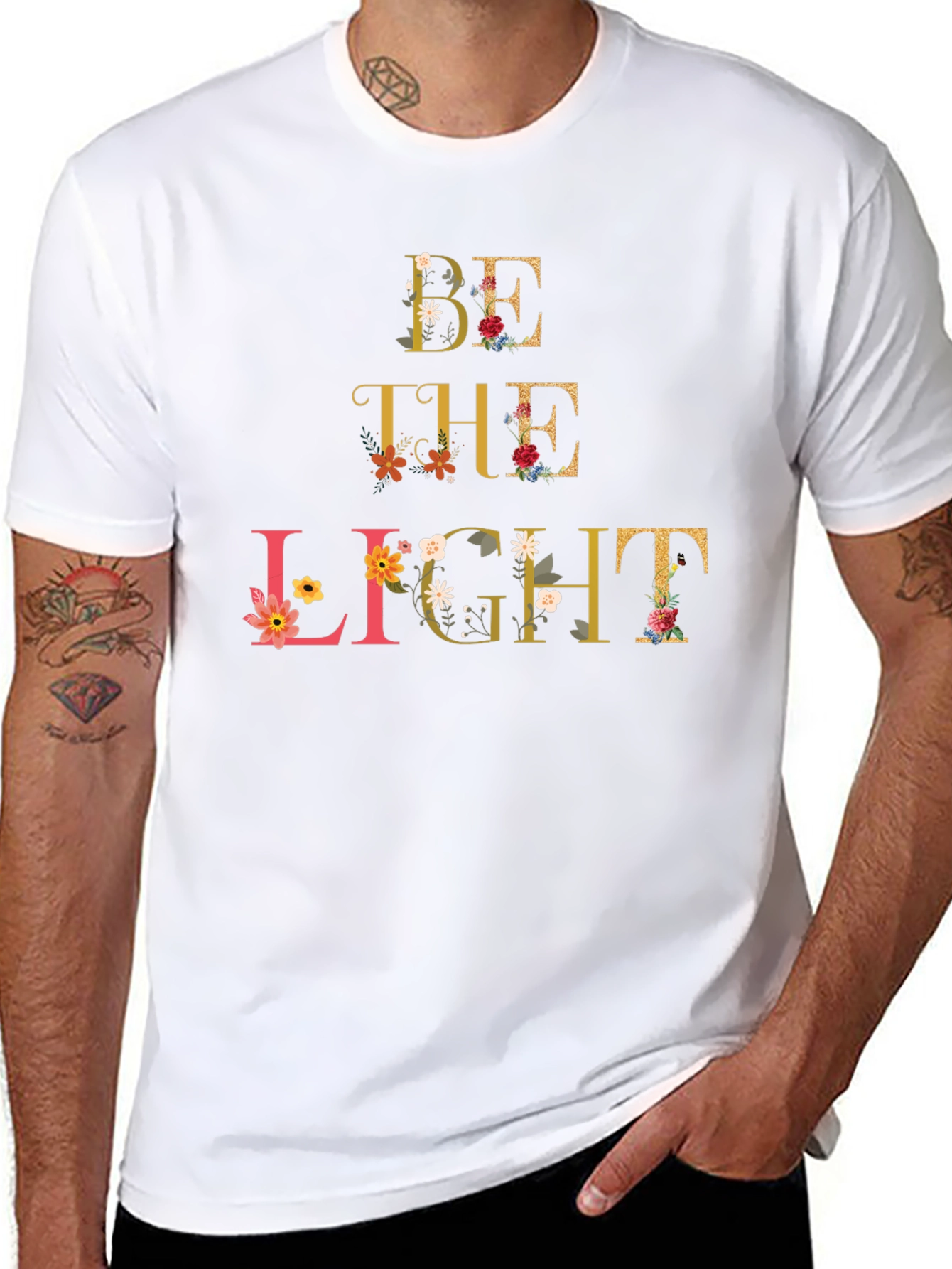 Floral Be the Light T-Shirt